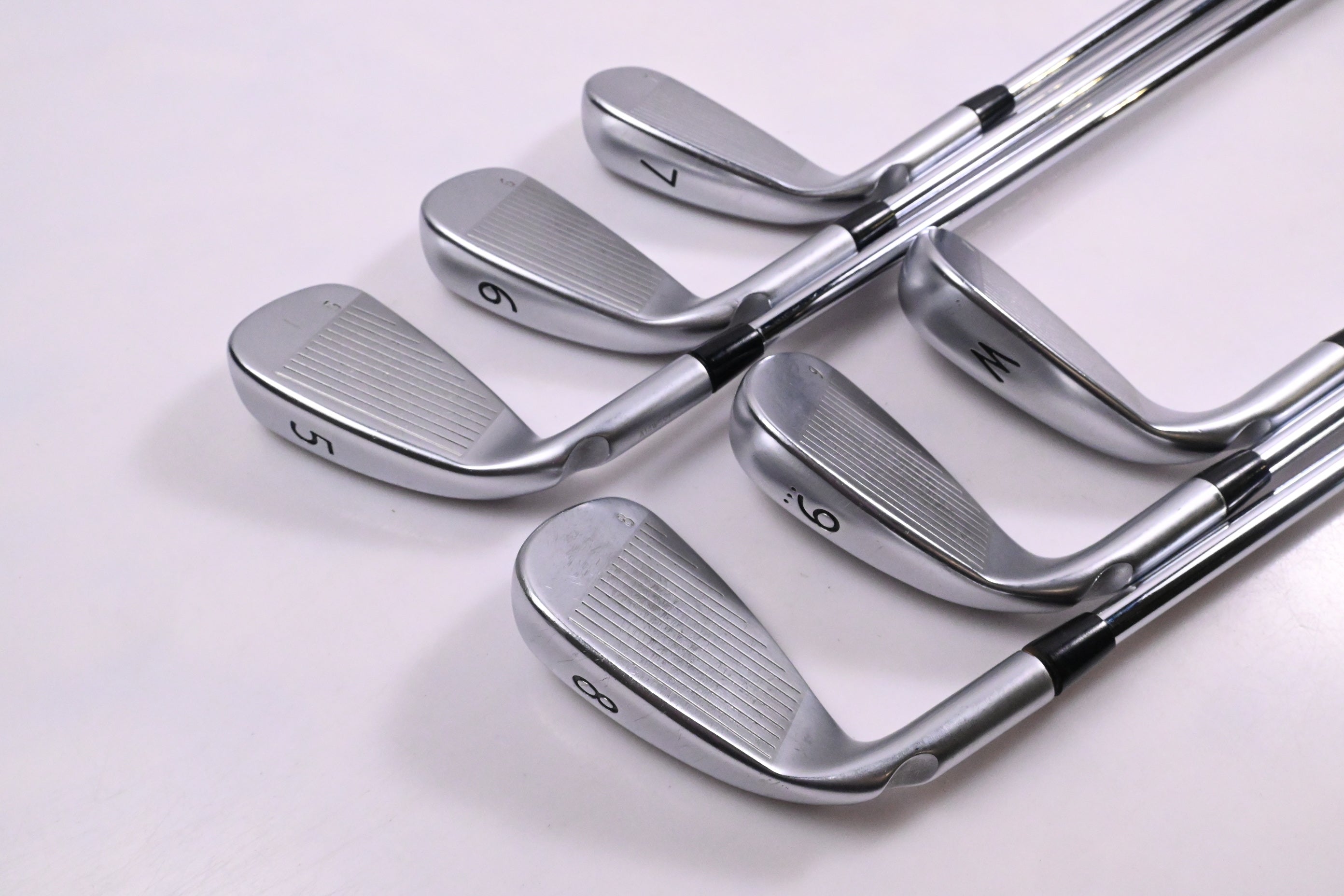 Ping G400 Irons / 5-PW / Green Dot / Stiff Flex Ping AWT 2.0 Shafts