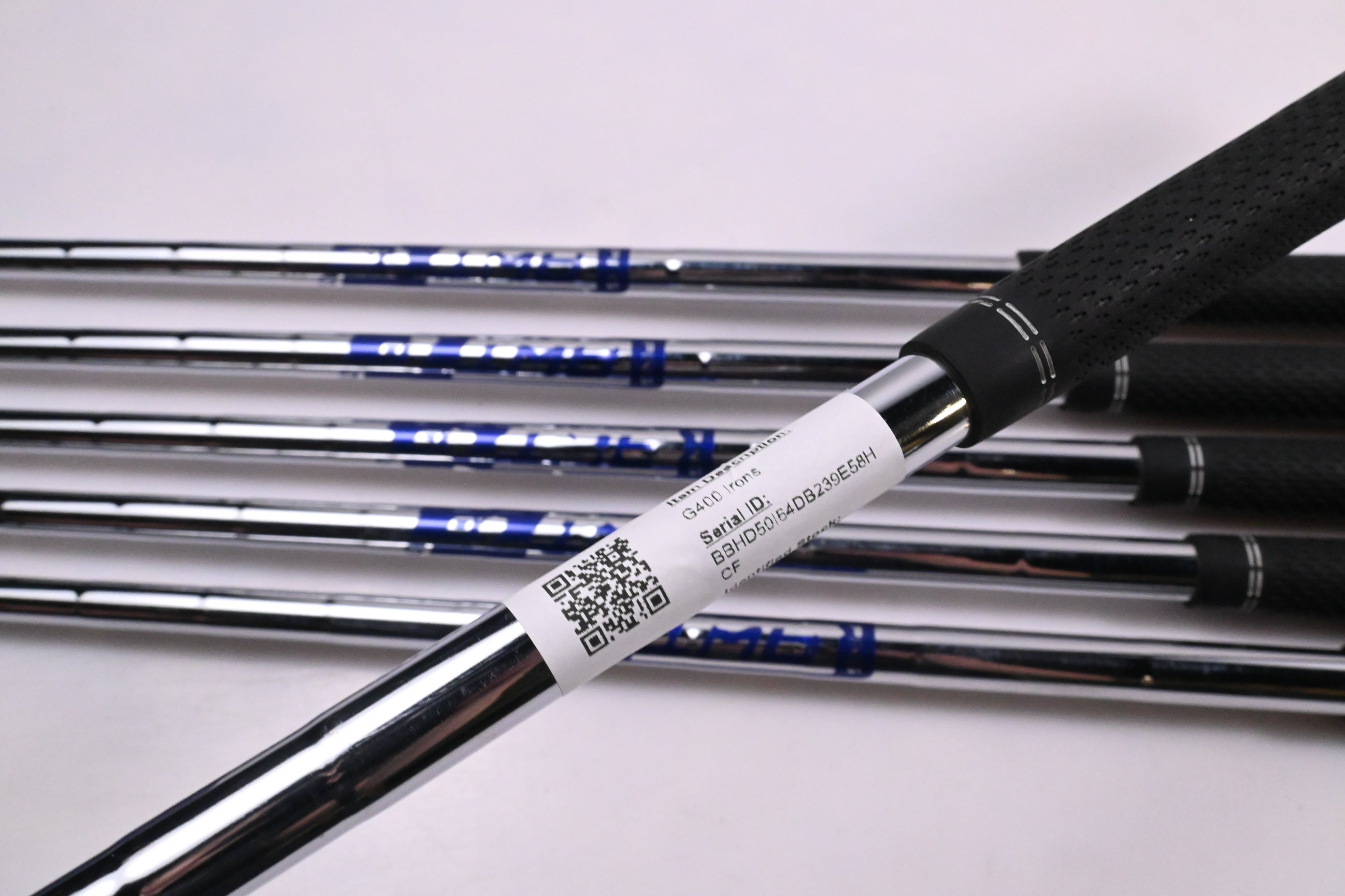 Ping G400 Irons / 5-PW / Green Dot / Stiff Flex Ping AWT 2.0 Shafts