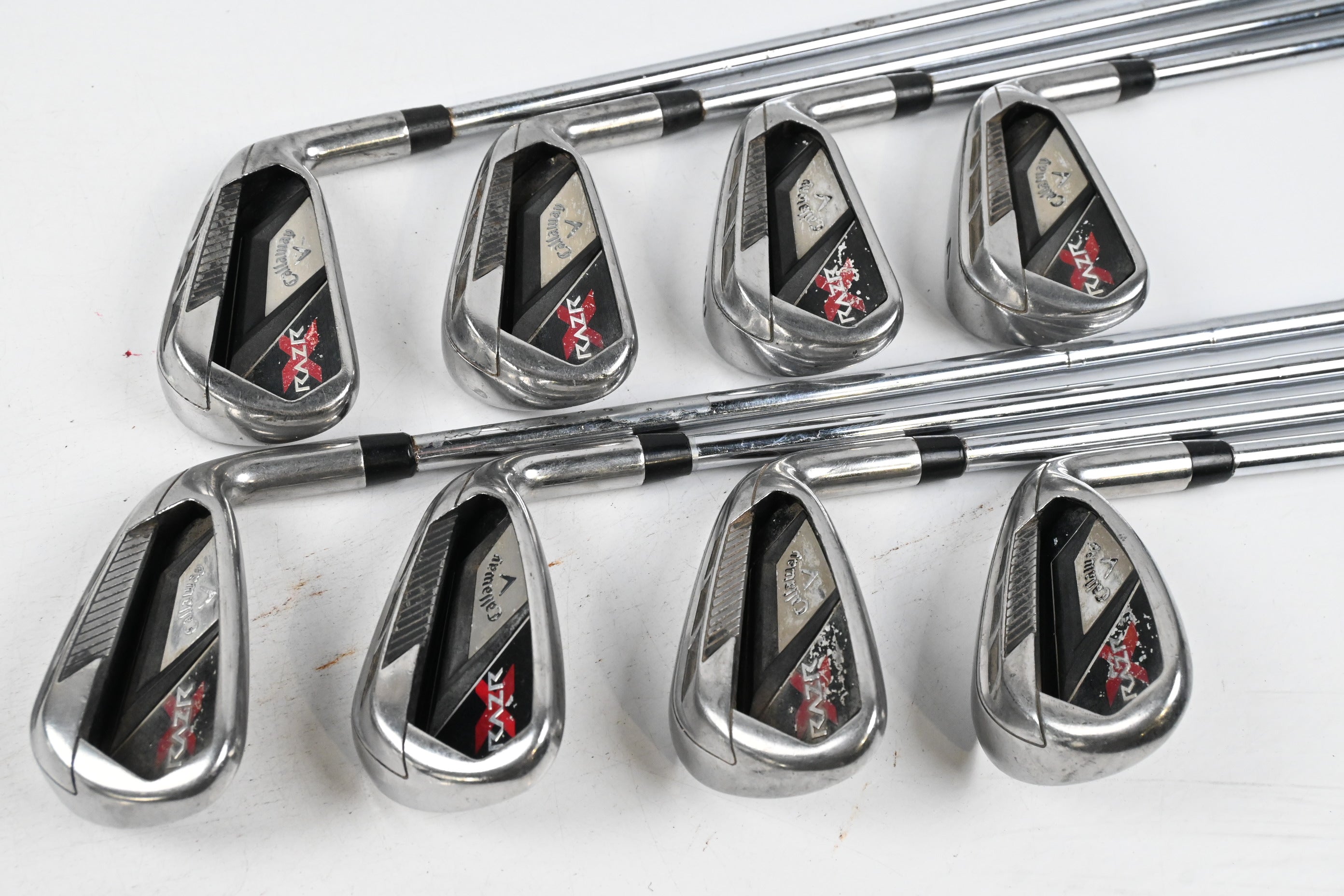 Callaway RAZR X Irons / 4-PW+SW / Regular Flex Steel Shafts