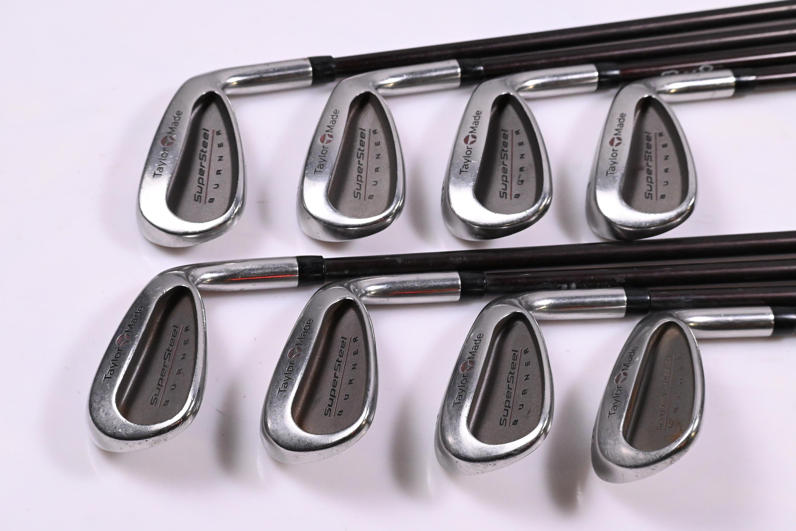 Taylormade Supersteel Irons / 4-PW+SW / Regular Flex Taylormade Bubble 80 Shafts