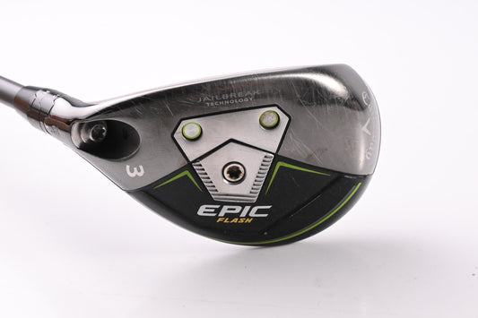 Left Hand Callaway Epic Flash #3 Hybrid / 18 Degree / Regular Flex Aldila Rogue