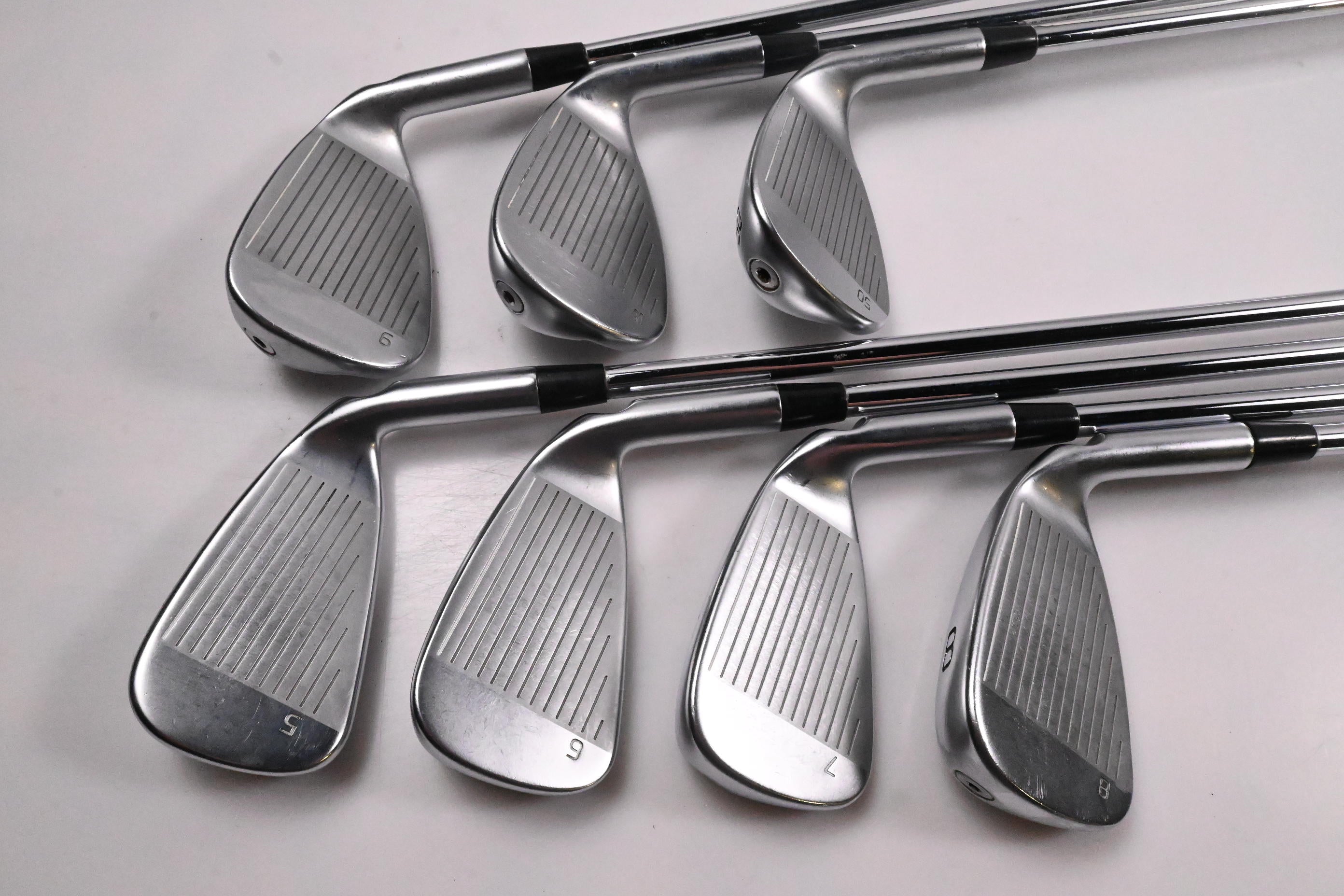 Left Hand Ping G430 Irons / 5-PW+50° / Blue Dot / Regular Flex Elevate MPH 95