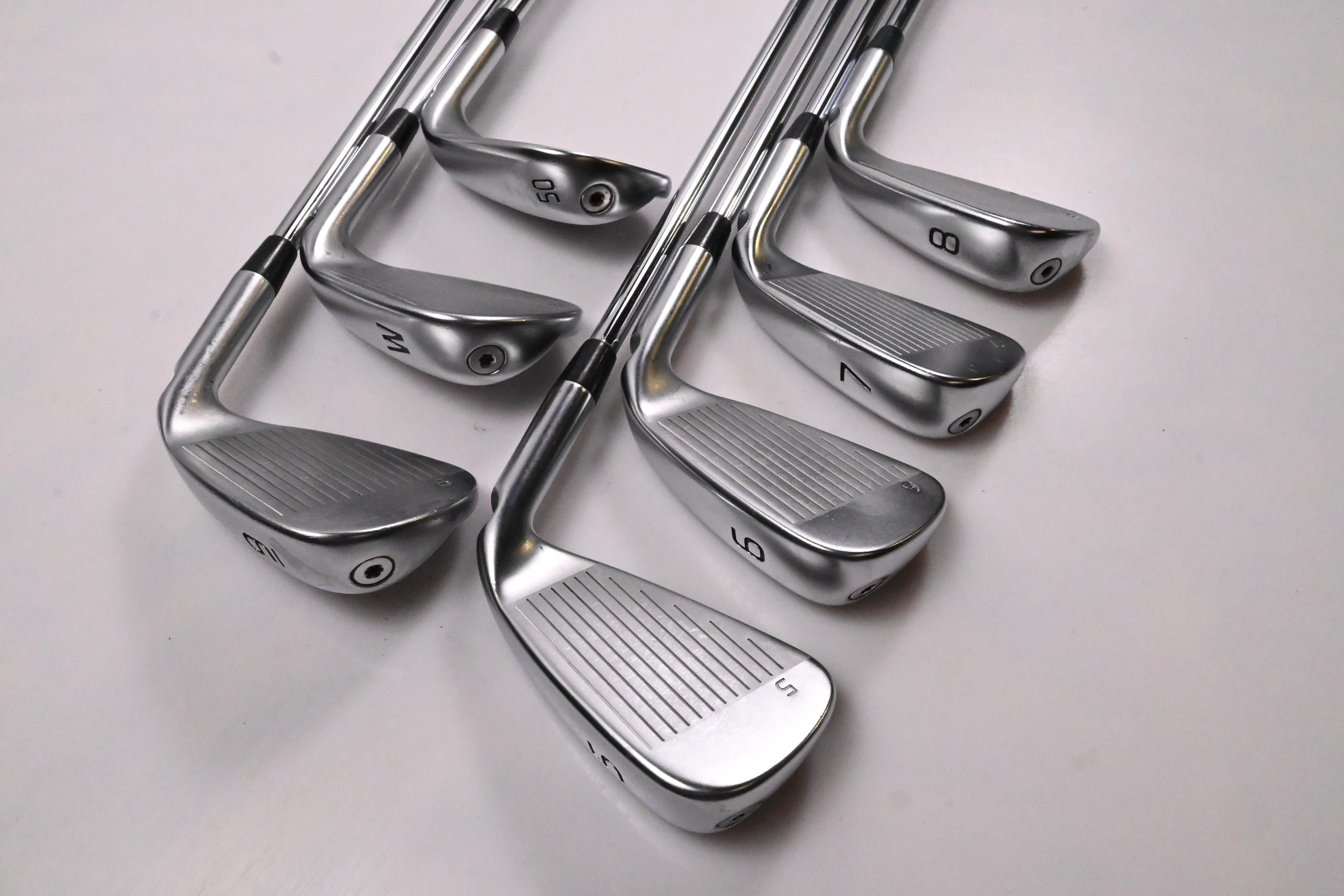 Left Hand Ping G430 Irons / 5-PW+50° / Blue Dot / Regular Flex Elevate MPH 95