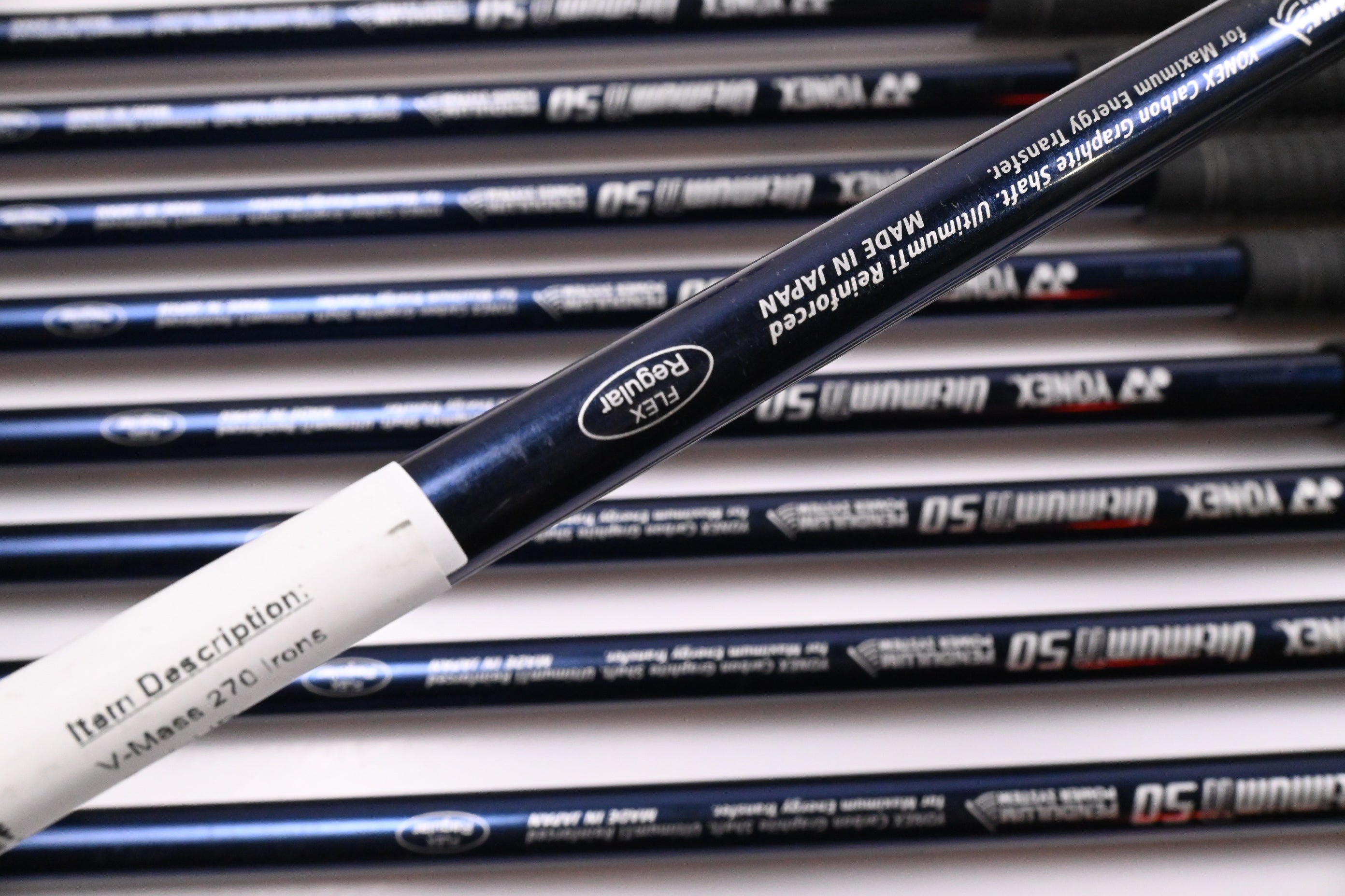 Yonex V-Mass 270 Irons / 3-PW+SW / Regular Flex Yonex Ultimum Ti 50 Shafts