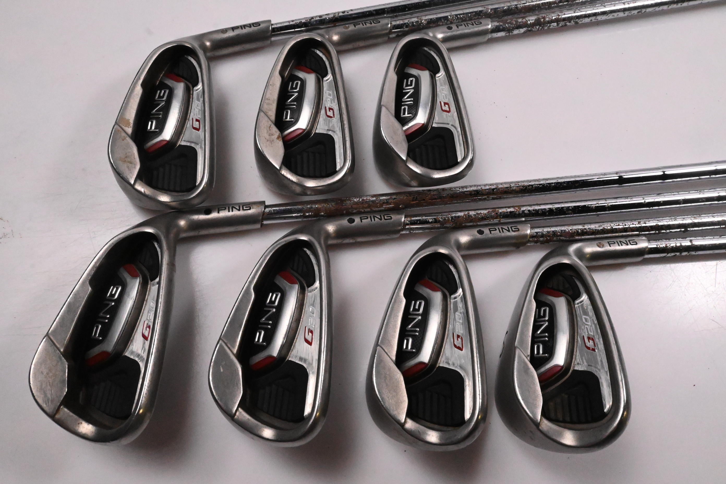 Ping G20 Irons / 5-PW+SW / Black Dot / Regular Flex Ping CFS Steel Shafts