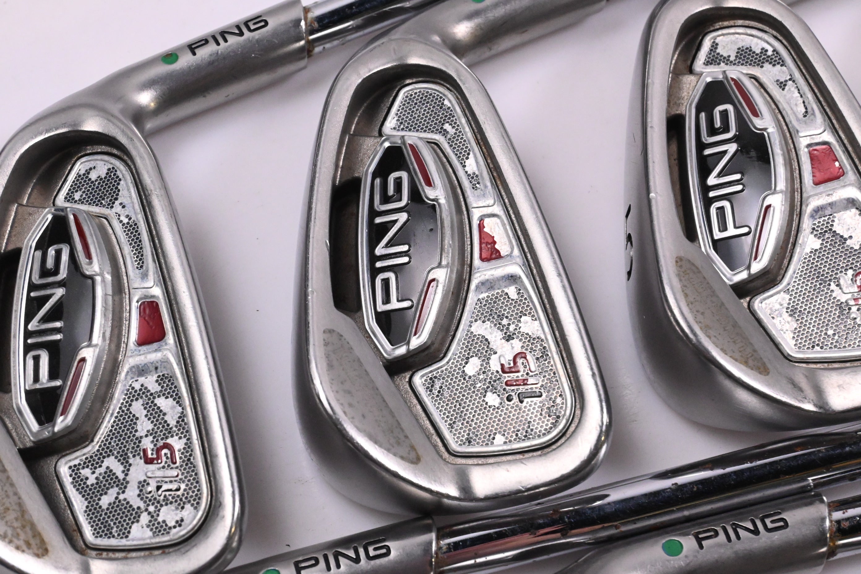 Ping i15 Irons / 3-PW / Green Dot / Regular Flex Ping AWT Shafts