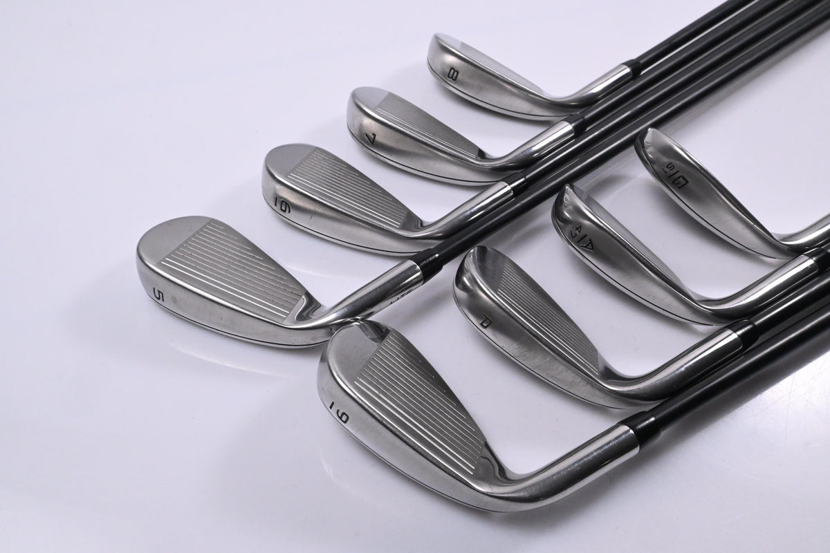 Callaway Rogue ST Max OS Irons / 5-PW+GW+AW / Senior Flex Cypher 50 Shafts