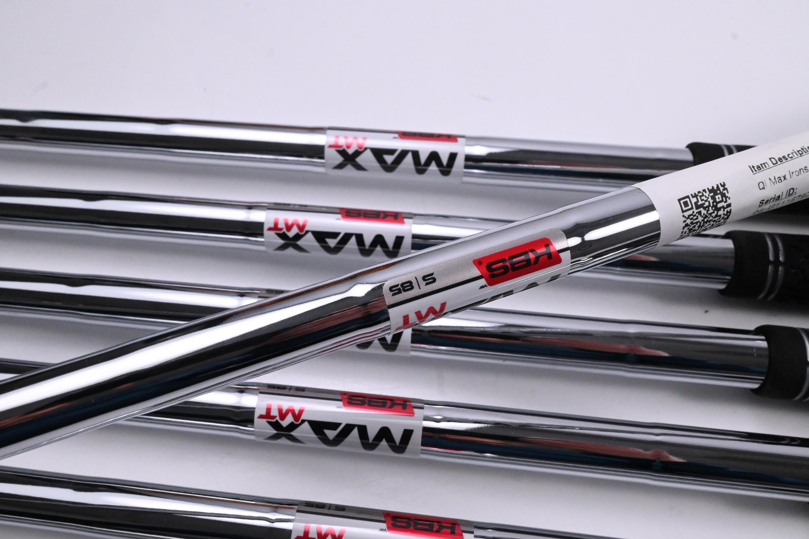 Taylormade Qi Max Irons / 5-PW+SW / Stiff Flex KBS MAX MT 85 Shafts