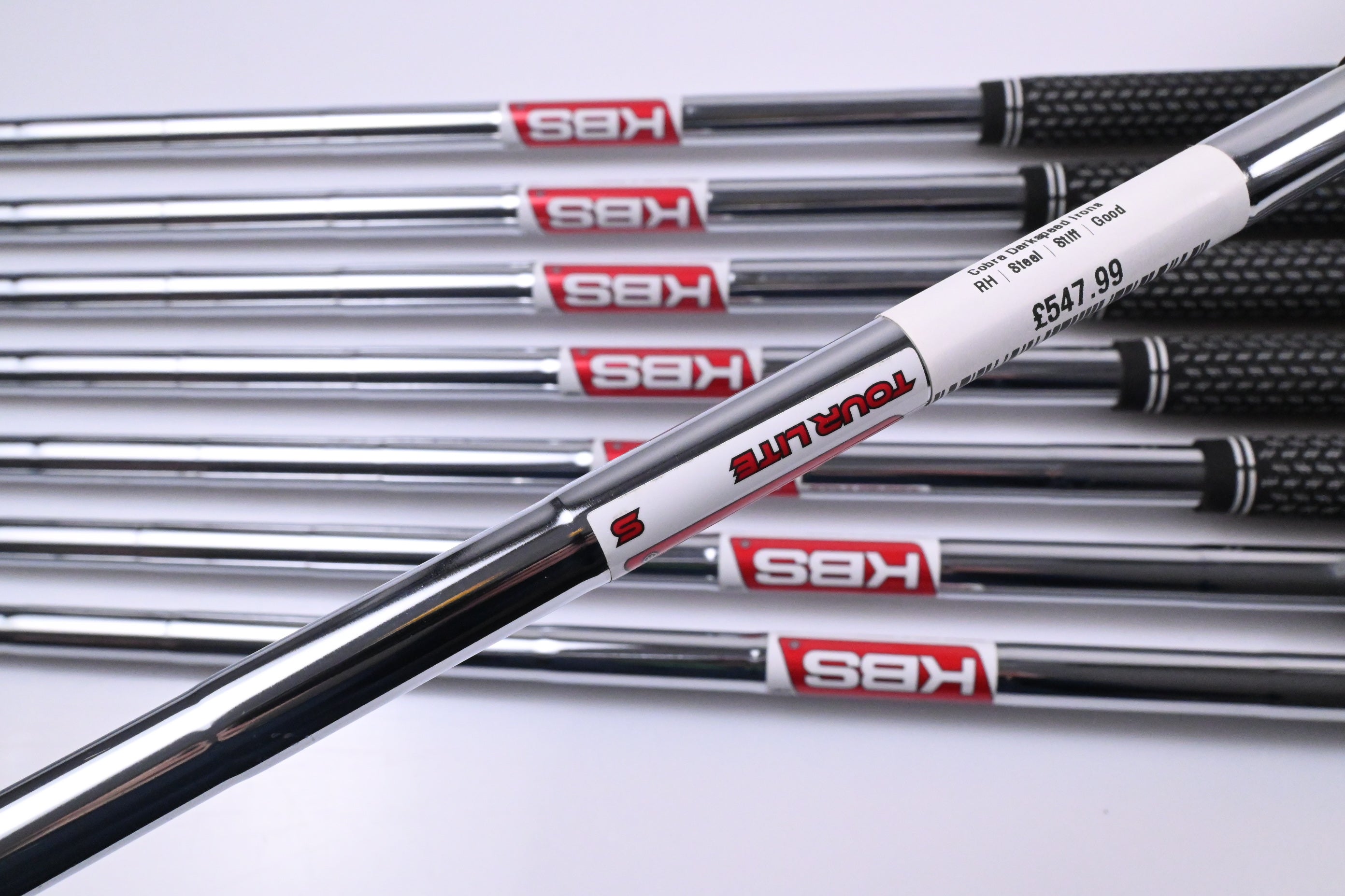 Cobra Darkspeed Irons / 4-PW+GW / Stiff Flex KBS Tour Lite Shafts