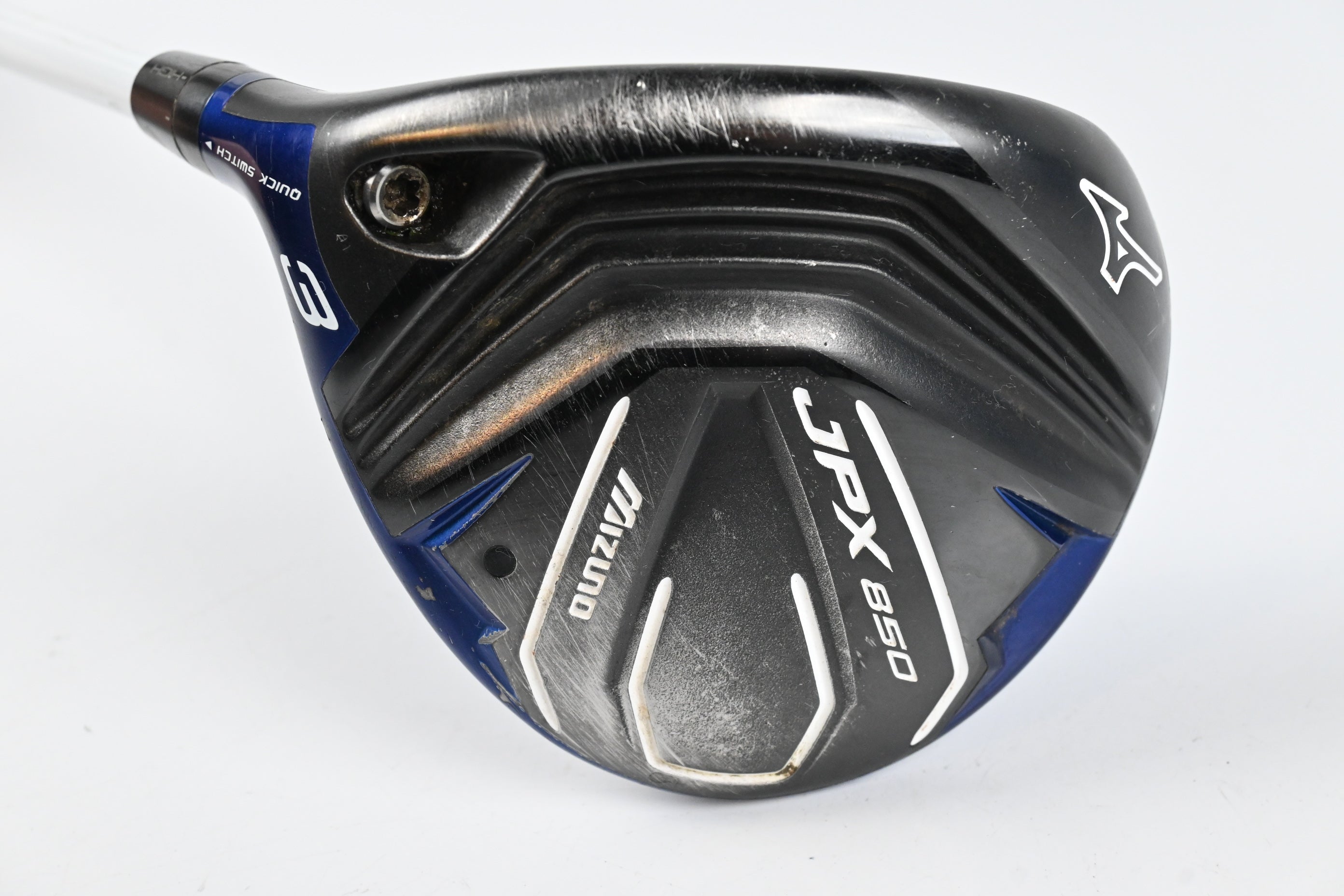 Left Hand Mizuno JPX 850 #3 Wood / 15 Degree / Stiff Flex Fujikura Atmos White 6