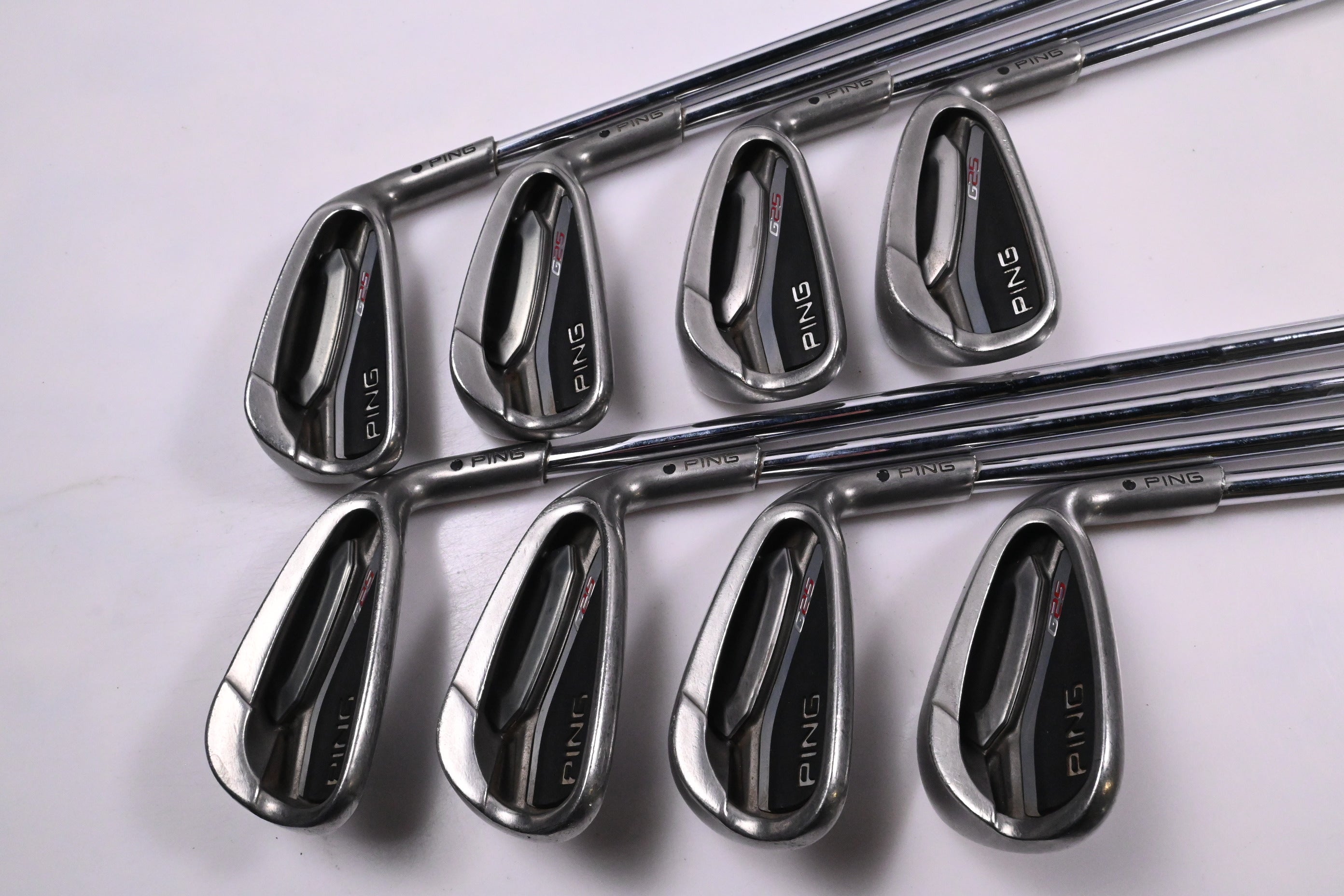 Ping G25 Irons / 4-PW+SW / Black Dot / Stiff Flex Ping CFS Shafts