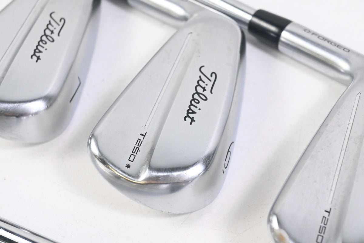 Left Hand Titleist T250* 2025 Irons / 5-PW+GW / Regular Flex KBS Tour Lite Shafts