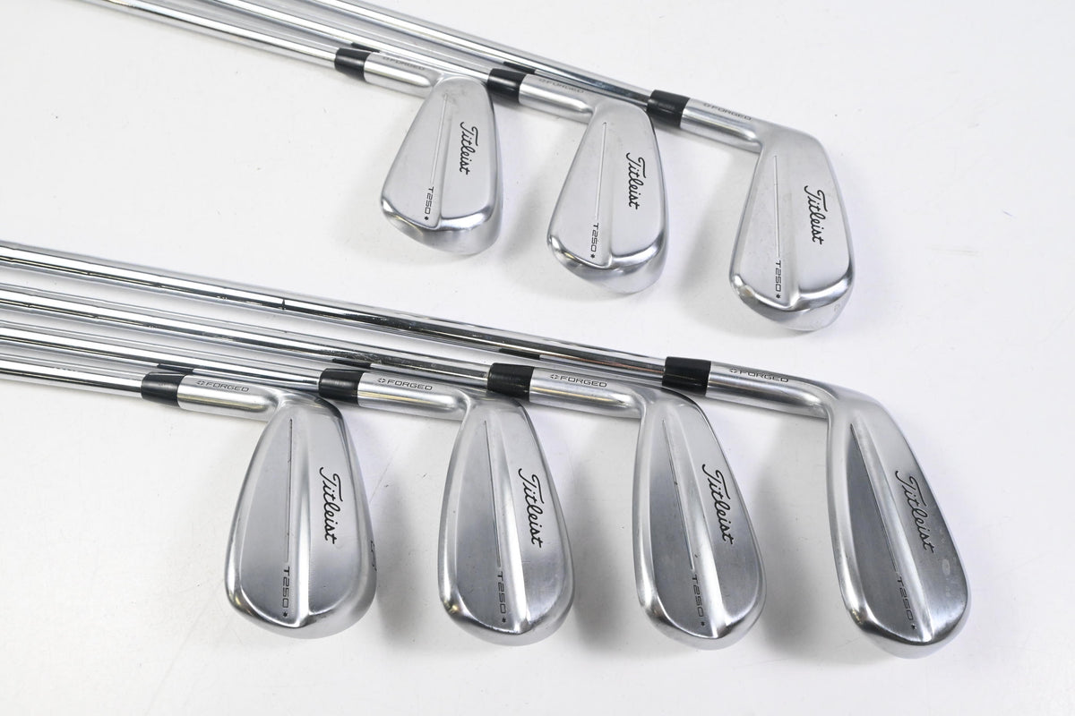 Left Hand Titleist T250* 2025 Irons / 5-PW+GW / Regular Flex KBS Tour Lite Shafts