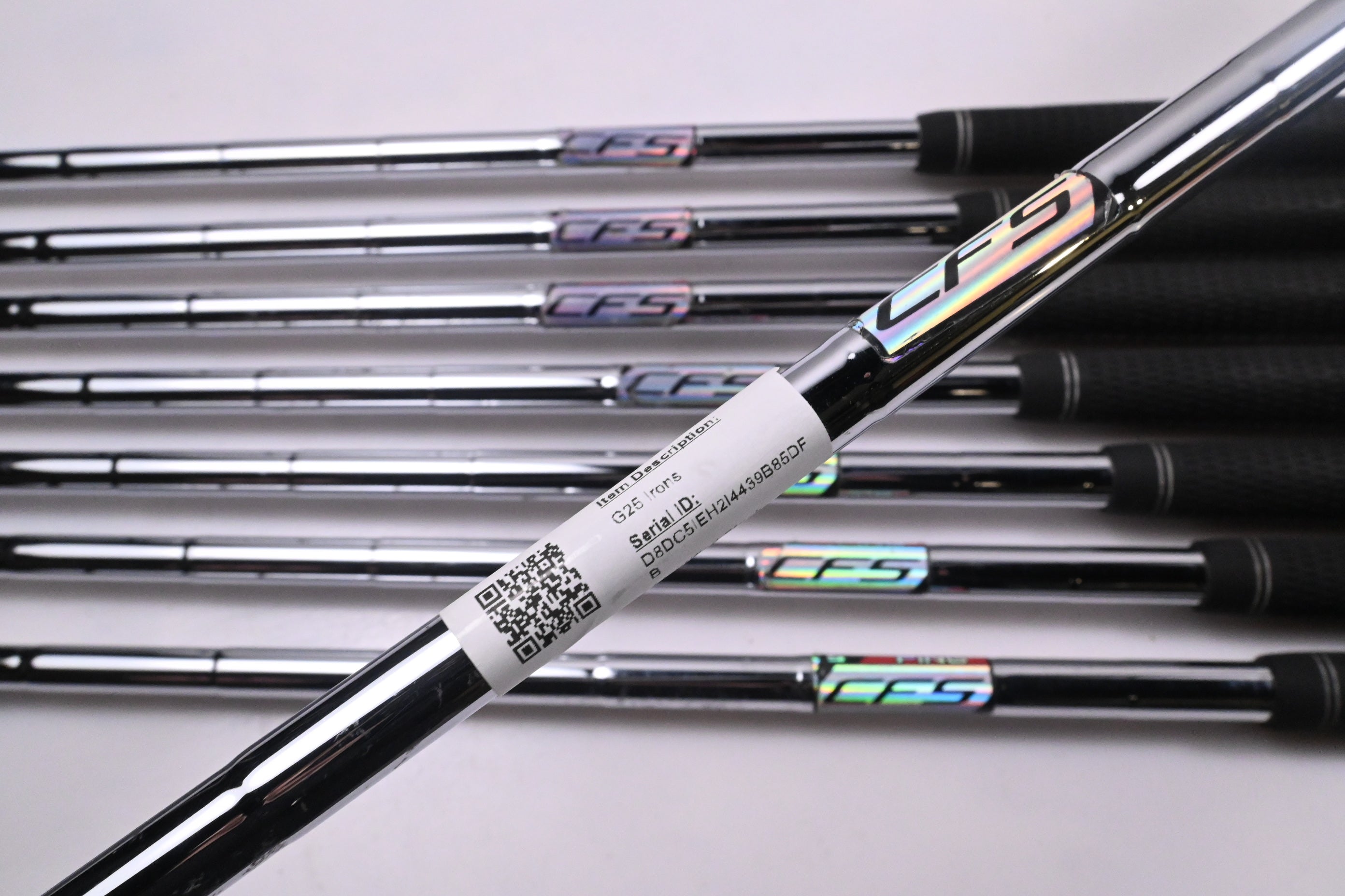 Ping G25 Irons / 4-PW+SW / Black Dot / Stiff Flex Ping CFS Shafts