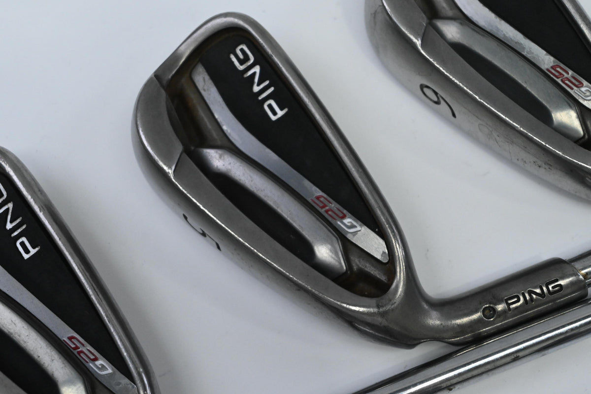 Left Hand Ping G25 Irons / 4-PW / Black Dot / Regular Flex Ping CFS Shafts