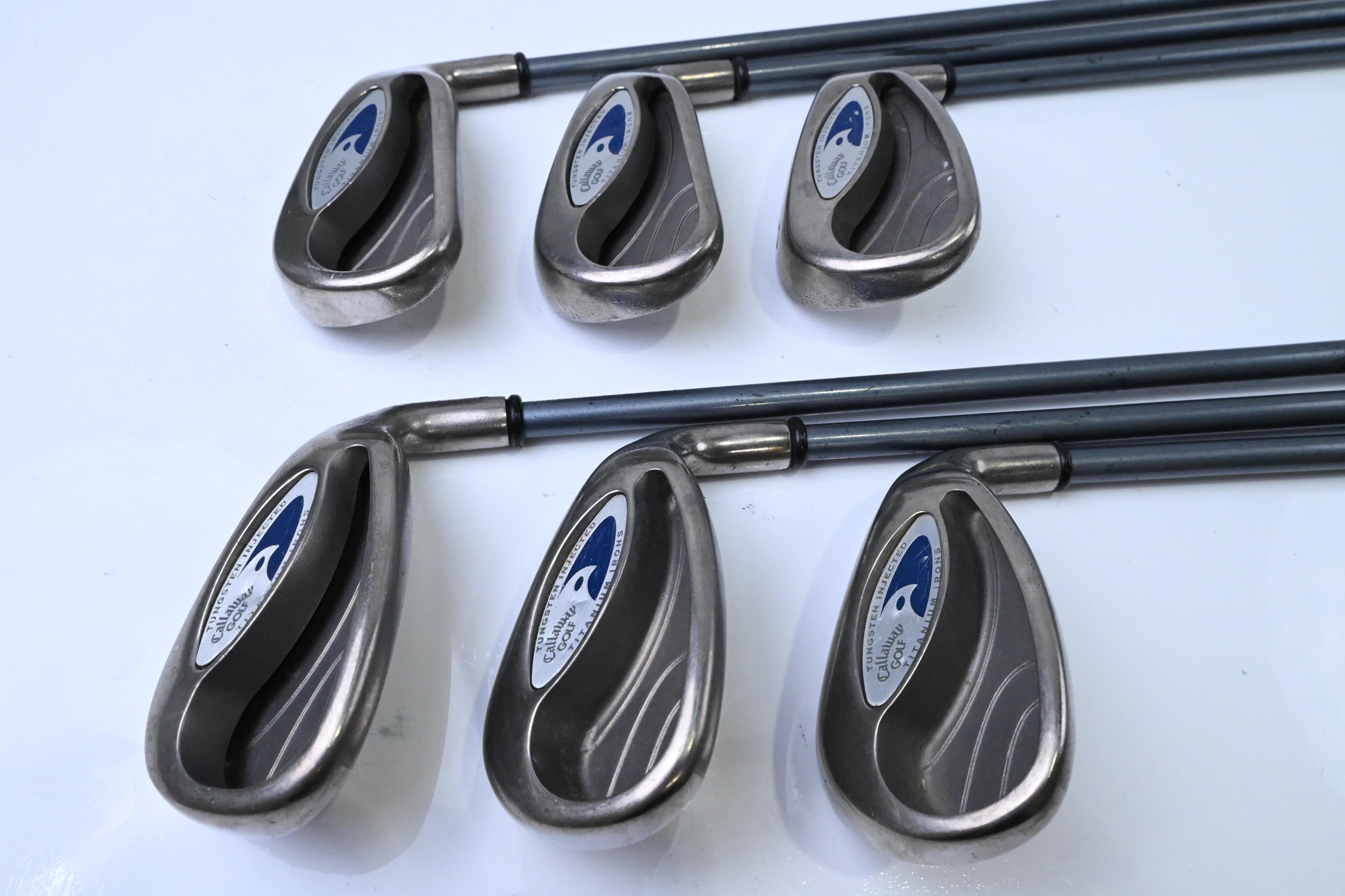 Callaway Hawk Eye Tungsten Titanium Irons / 6-PW+SW / Firm Flex Hawk Eye Shafts