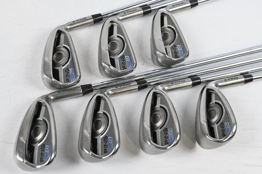 Ping G Series Irons / 5-PW+SW / Green Dot / Regular Flex Ping AWT 2.0 Shafts