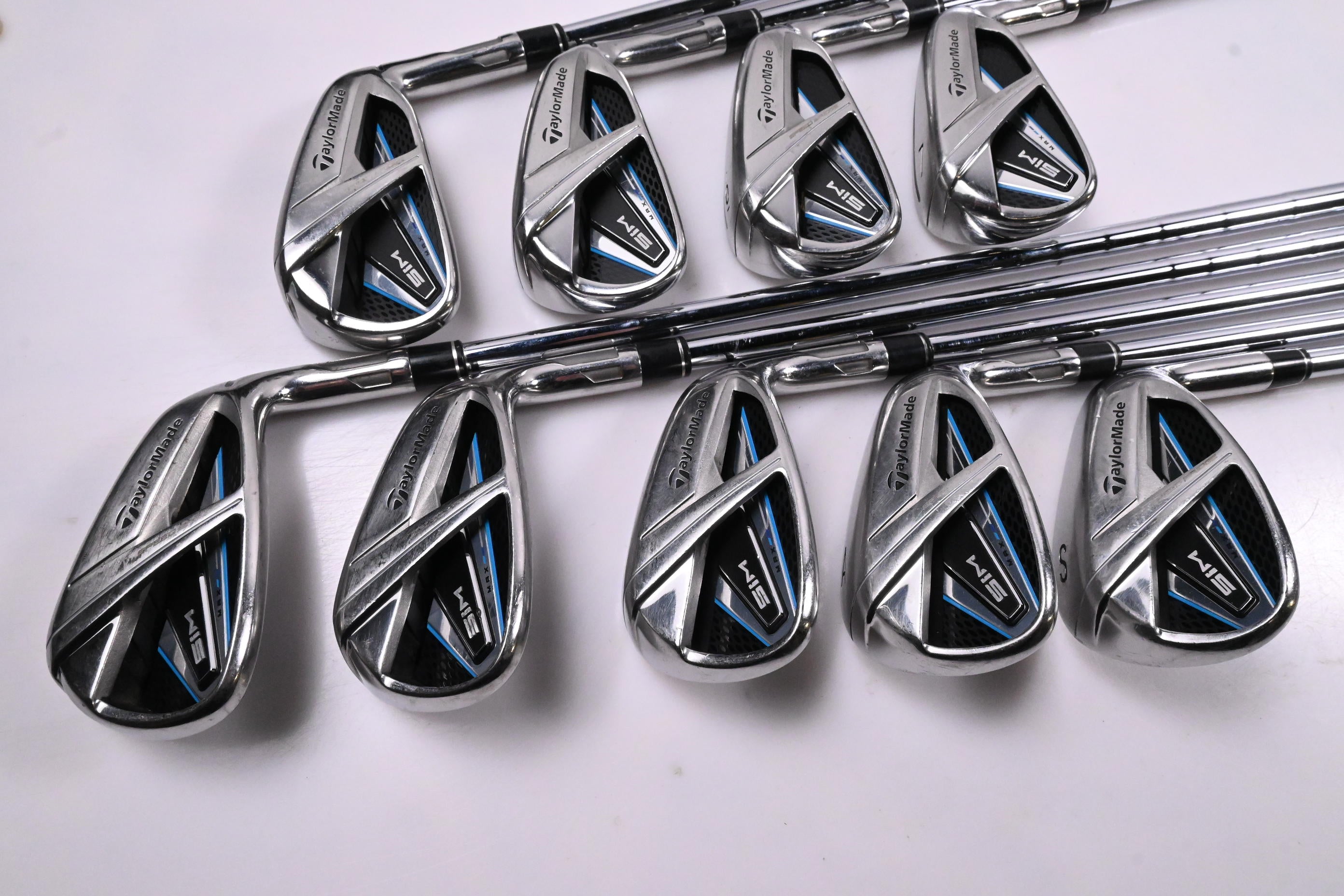 Taylormade SIM Max Irons / 4-PW+GW+SW / Stiff Flex KBS MAX 85 Shafts