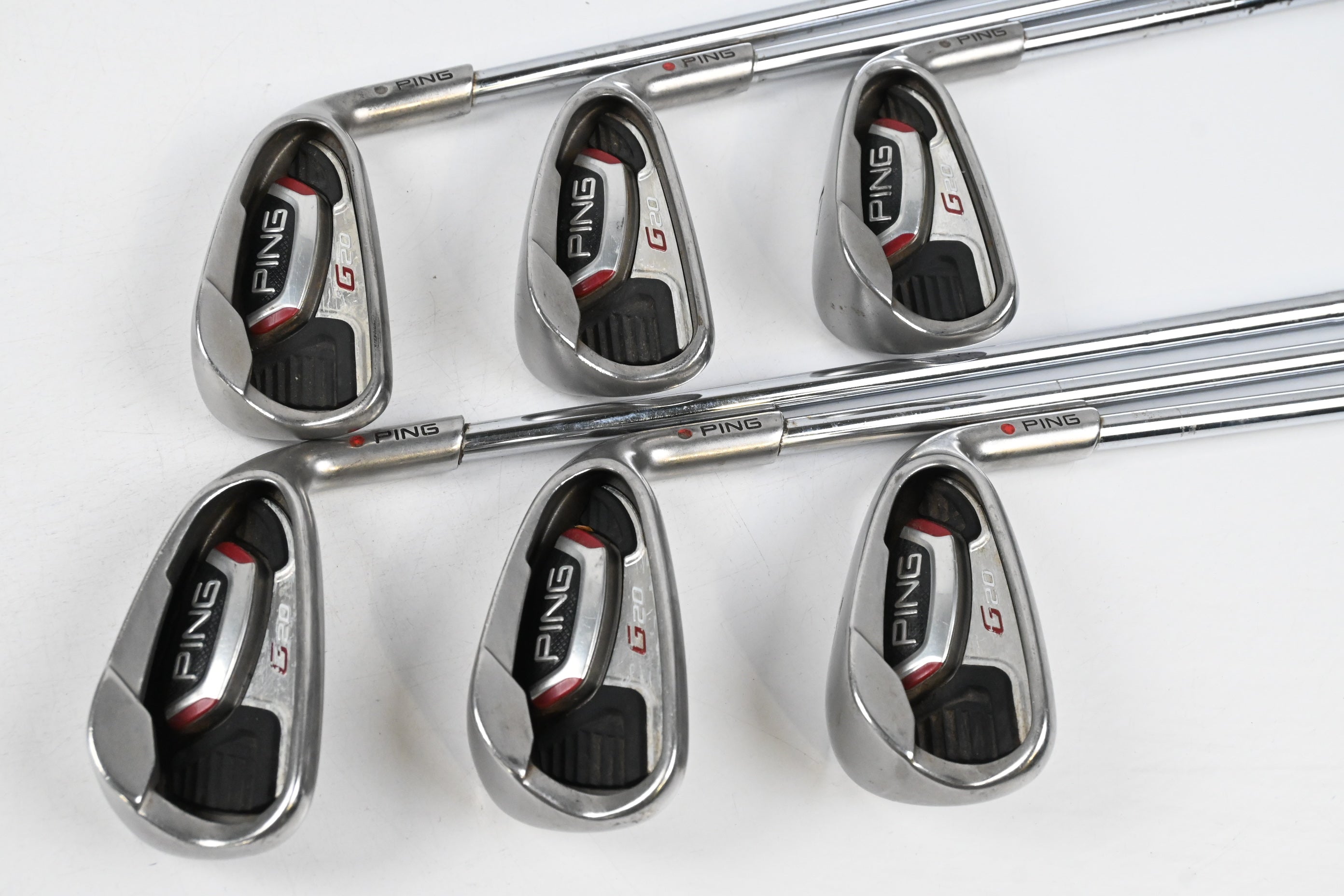 Ping G20 Irons / 5-PW / Red Dot / Regular Flex Ping CFS Shafts