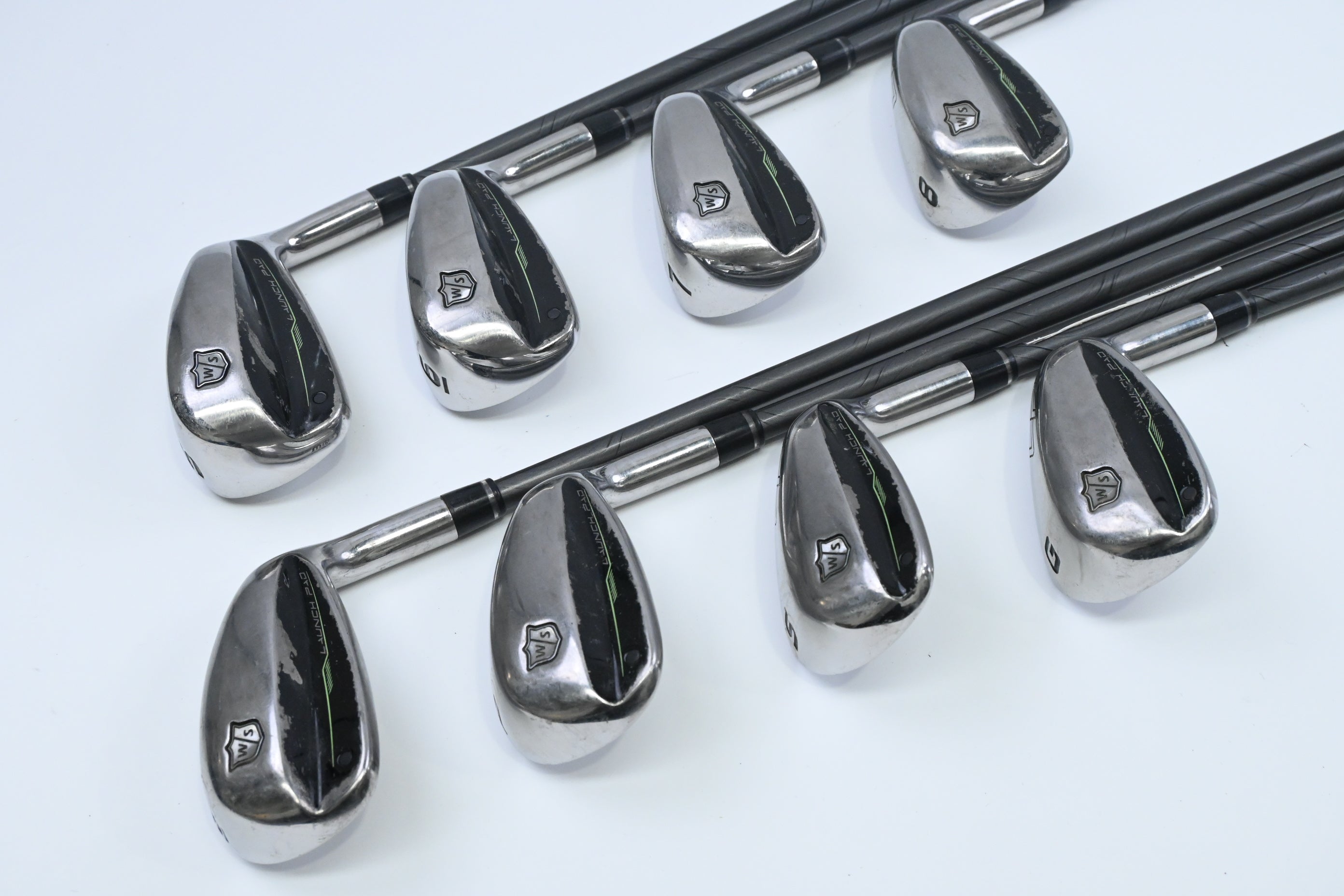 Wilson Launch Pad 2022 Irons / 5-PW+GW+SW / Regular Flex Evenflow Green 65