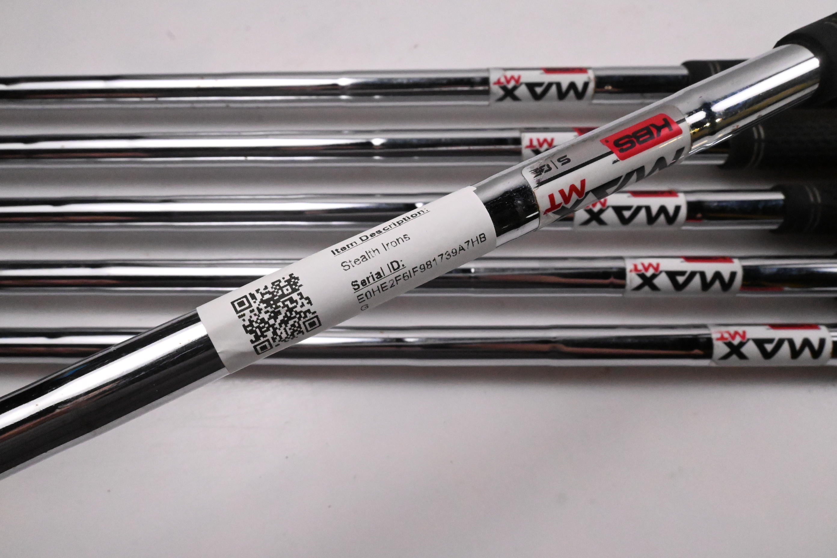 Taylormade Stealth Irons / 5-PW / Stiff Flex KBS MAX MT 85 Shafts