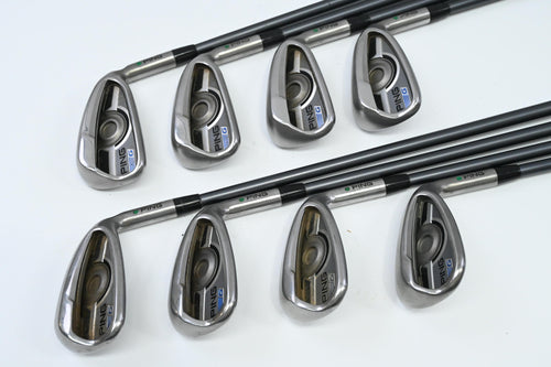 Ping G Series Irons / 5-PW+UW+SW / Green Dot / Senior Flex Ping CFS 65 Shafts