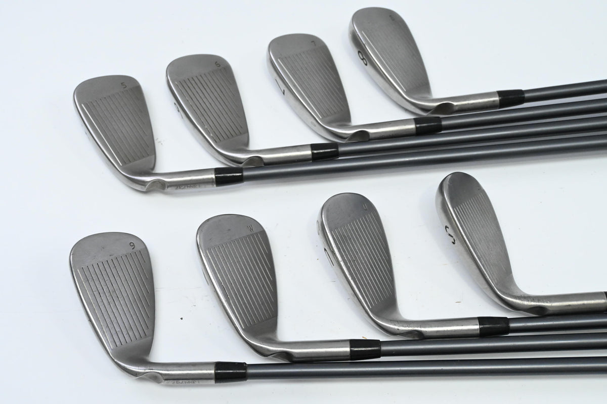 Ping G Series Irons / 5-PW+UW+SW / Green Dot / Senior Flex Ping CFS 65 Shafts