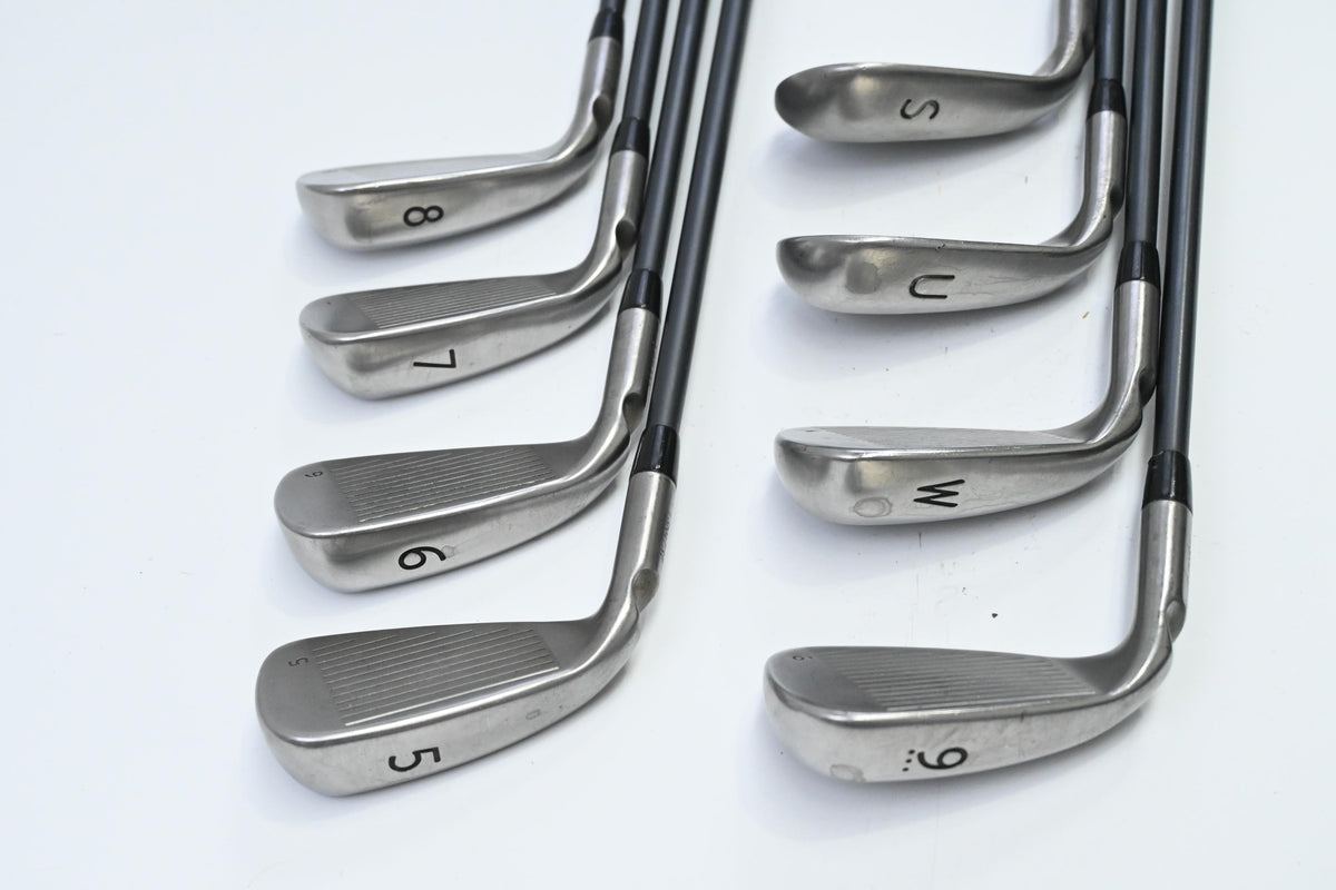 Ping G Series Irons / 5-PW+UW+SW / Green Dot / Senior Flex Ping CFS 65 Shafts