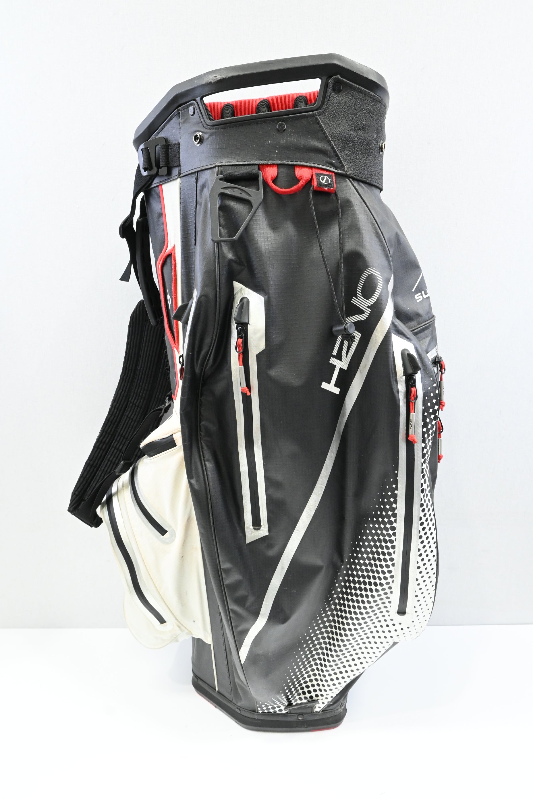 Sun Mountain H2NO Cart Bag / 14-Way / Black, White, Red
