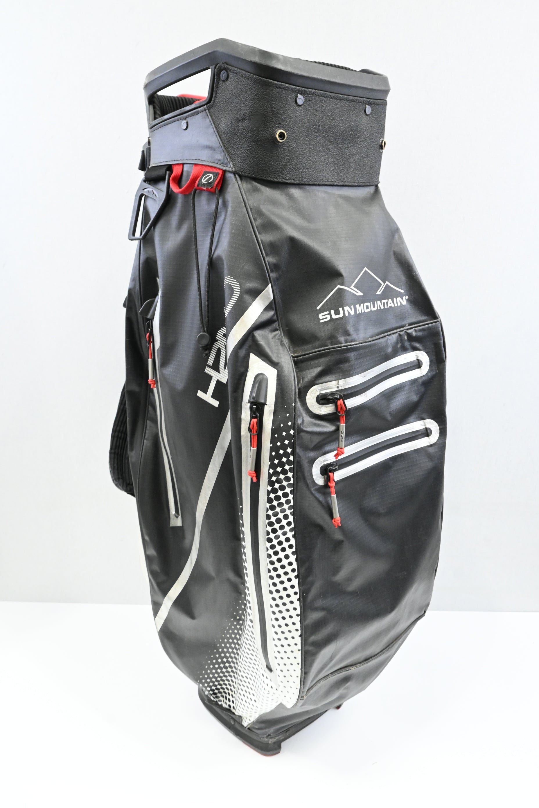 Sun Mountain H2NO Cart Bag / 14-Way / Black, White, Red