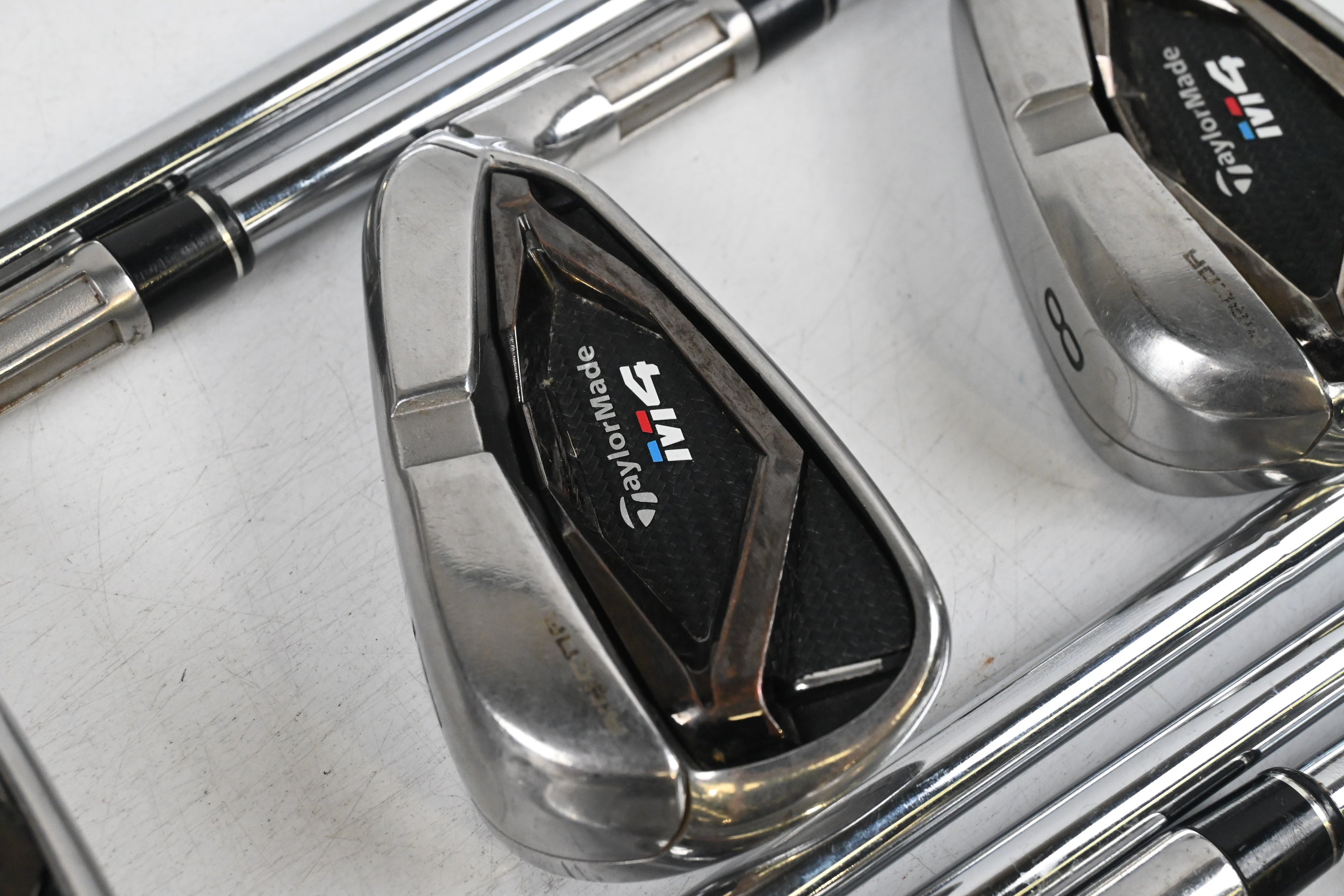 Taylormade M4 Irons / 5-PW+GW+SW / Regular Flex KBS MAX 85 Shafts
