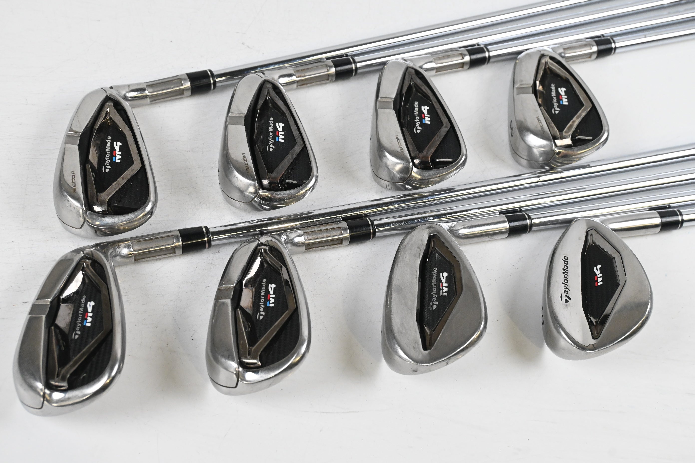 Taylormade M4 Irons / 5-PW+GW+SW / Regular Flex KBS MAX 85 Shafts