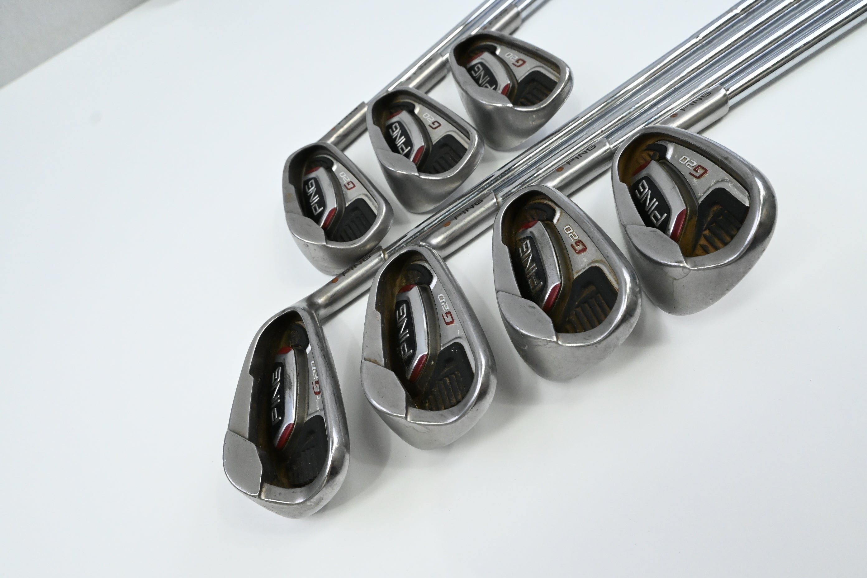 Ping G20 Irons / 5-PW+SW / Brown Dot / Regular Flex Ping CFS Shafts