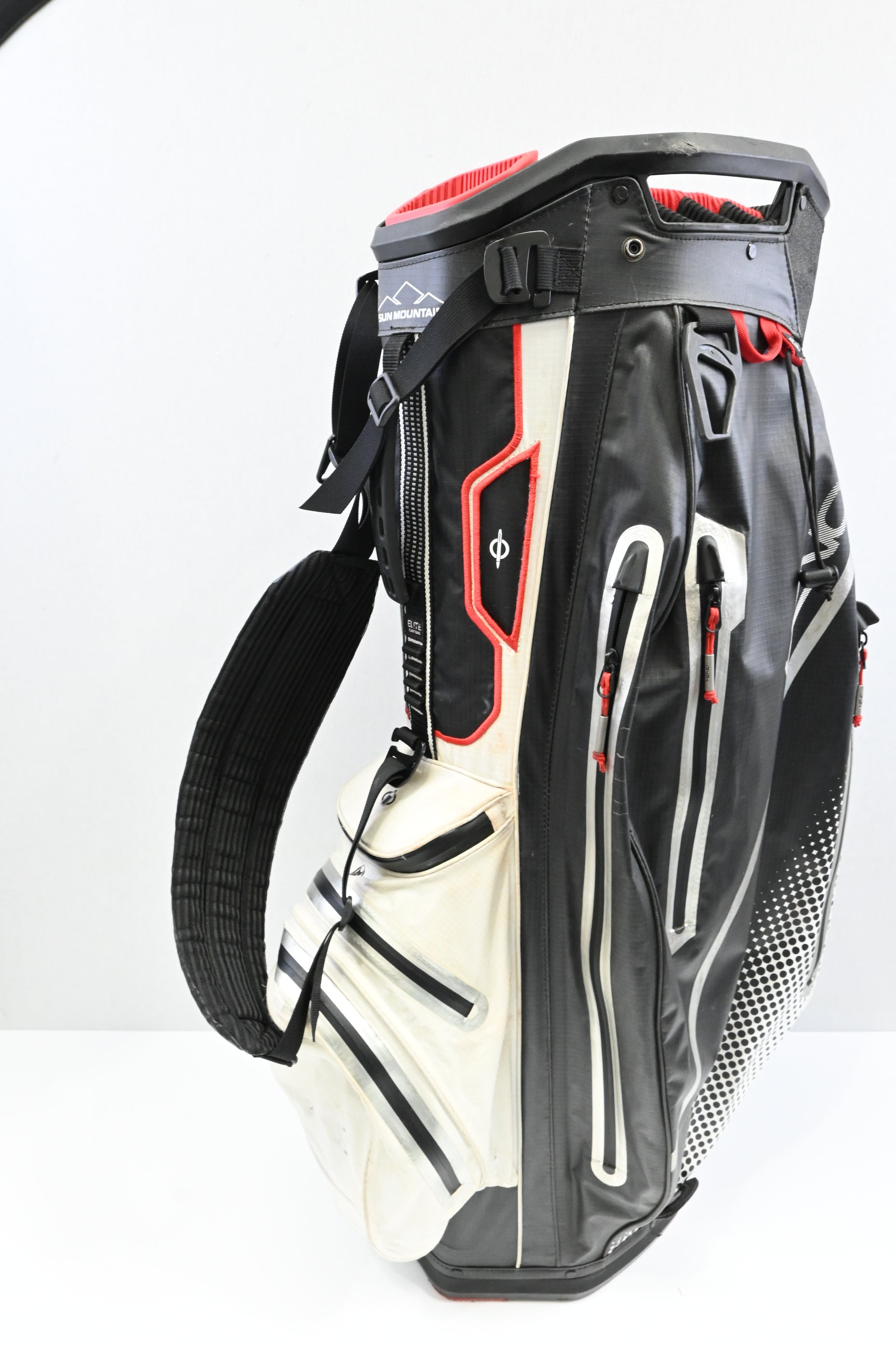 Sun Mountain H2NO Cart Bag / 14-Way / Black, White, Red