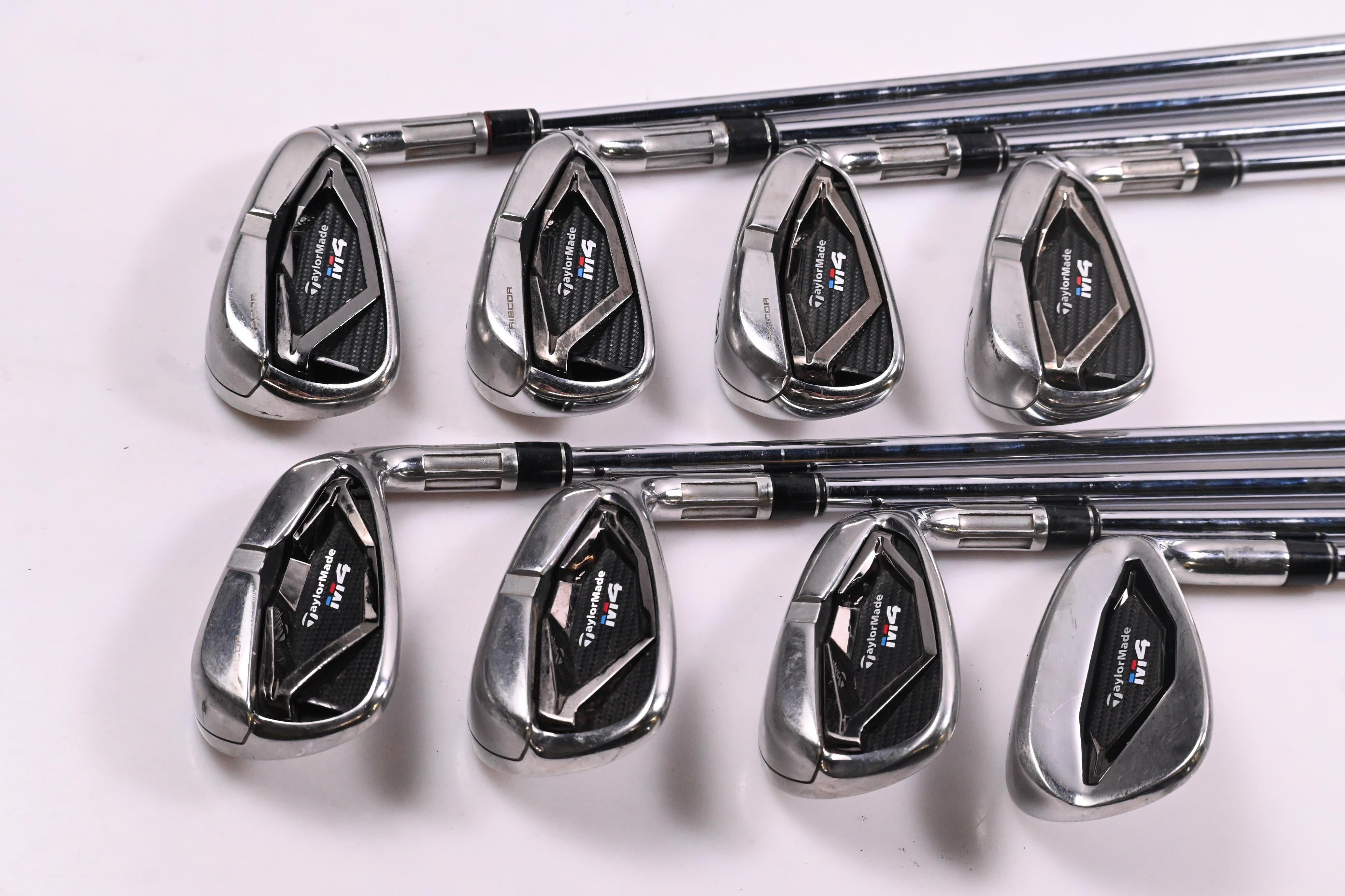 Taylormade M4 Irons / 4-PW+GW / Stiff Flex KBS Tour C-Taper 105 Shafts