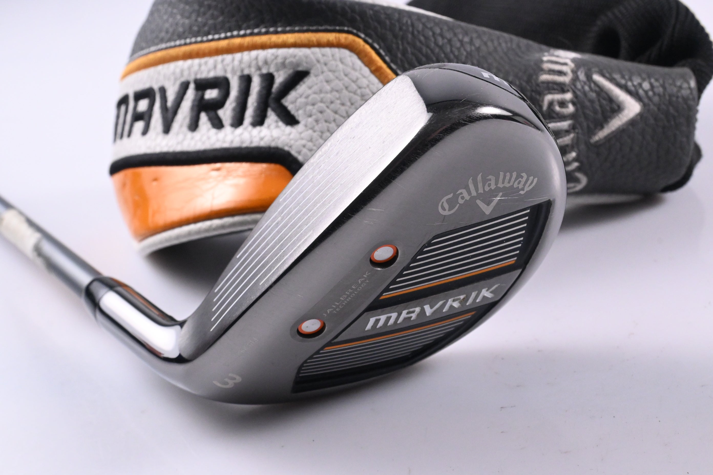Left Hand Callaway Mavrik #3 Hybrid / 18 Degree / Stiff Flex Catalyst 75 Shaft