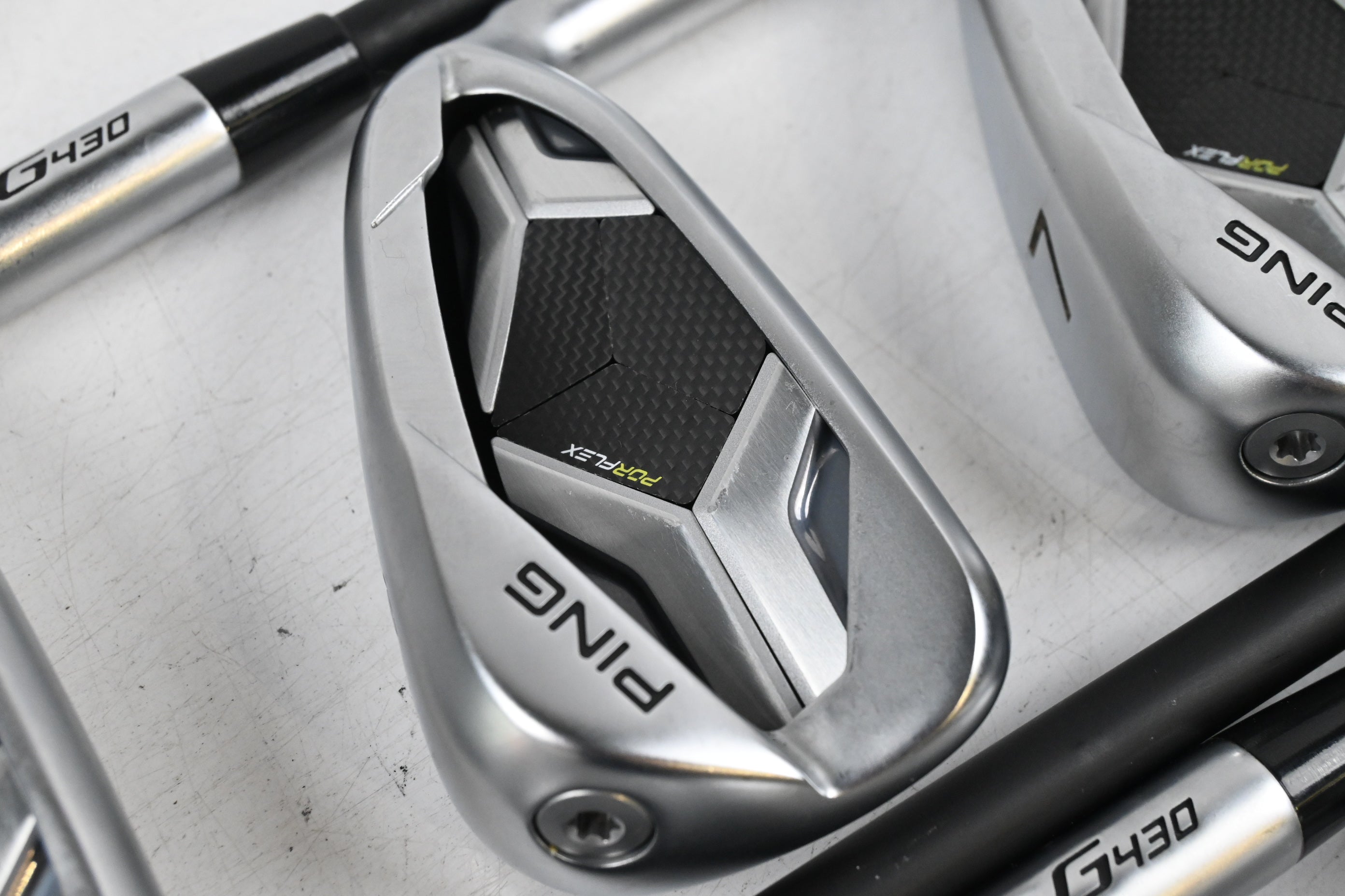 Ping G430 Irons / 5-PW / Blue Dot / Regular Flex Alta CB Shafts
