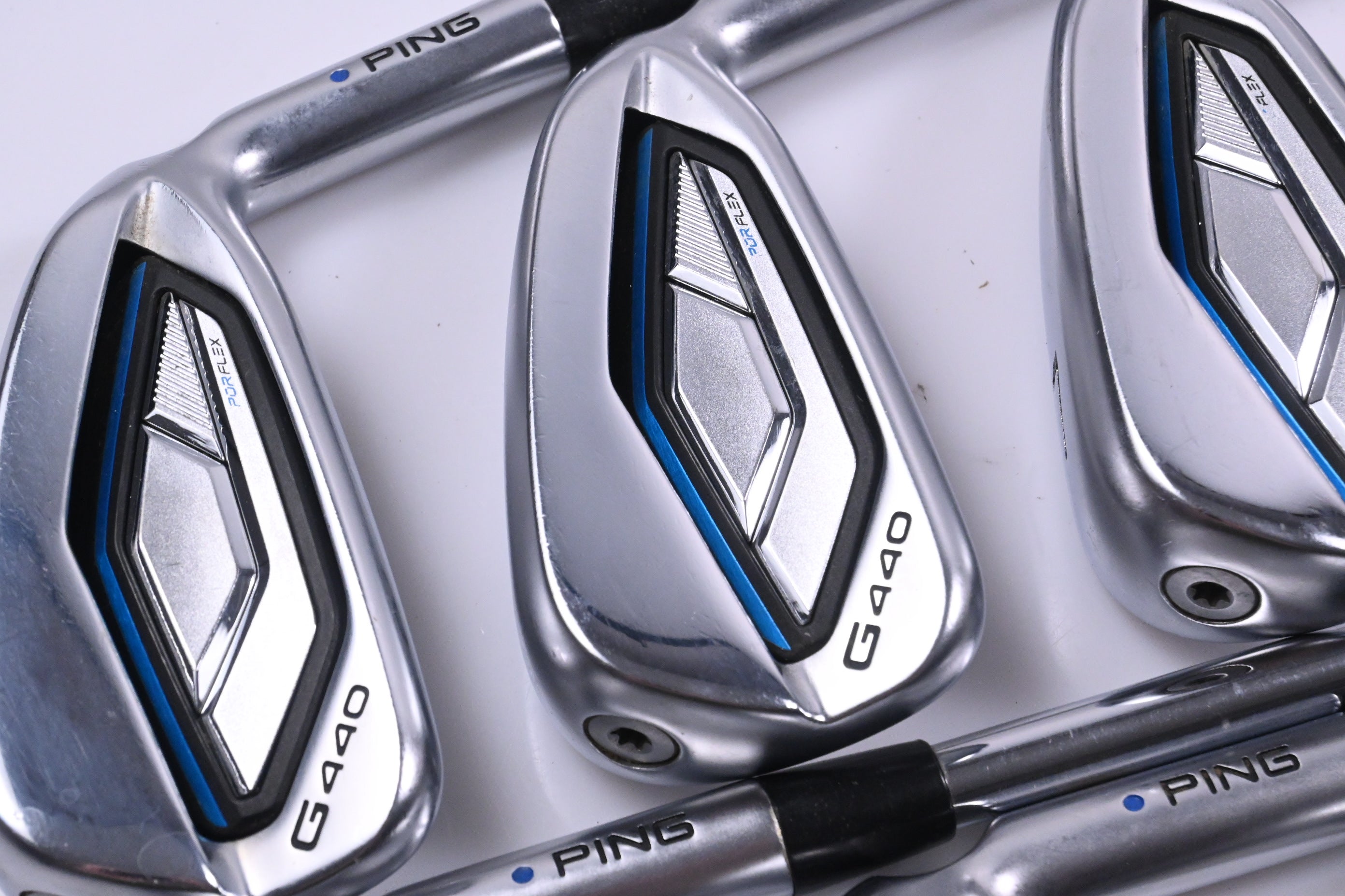 Ping G440 Irons / 5-PW / Blue Dot / Regular Flex Ping AWT 3.0 Shafts