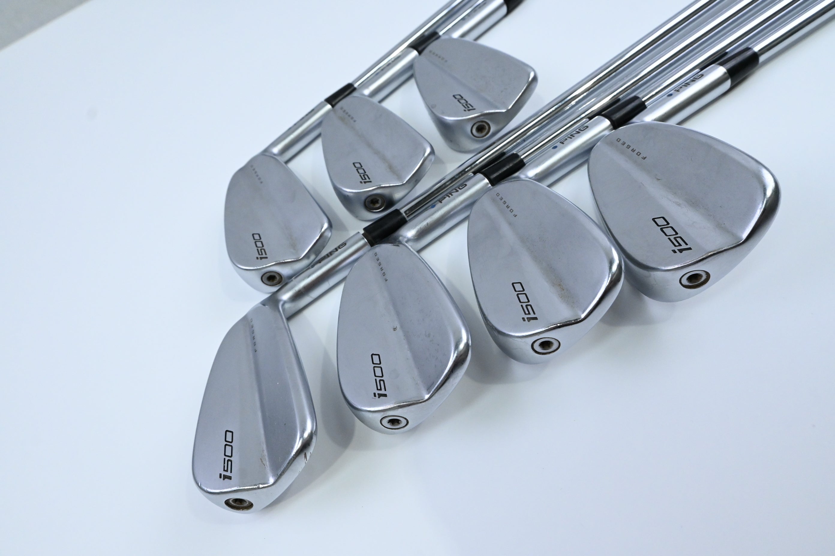 Ping i500 Irons / 4-PW / Blue Dot / Regular Flex Ping AWT 2.0 Shafts