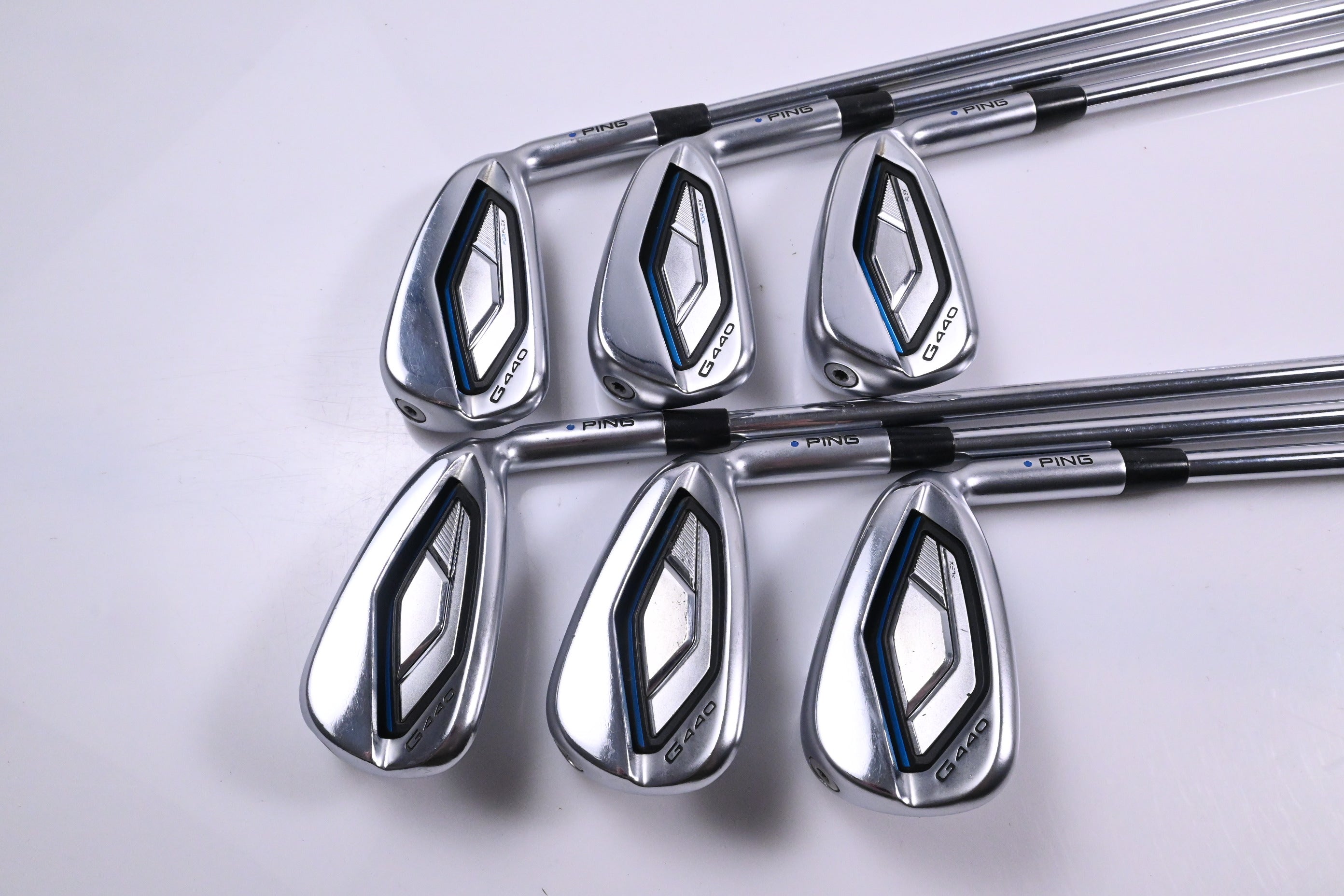 Ping G440 Irons / 5-PW / Blue Dot / Regular Flex Ping AWT 3.0 Shafts