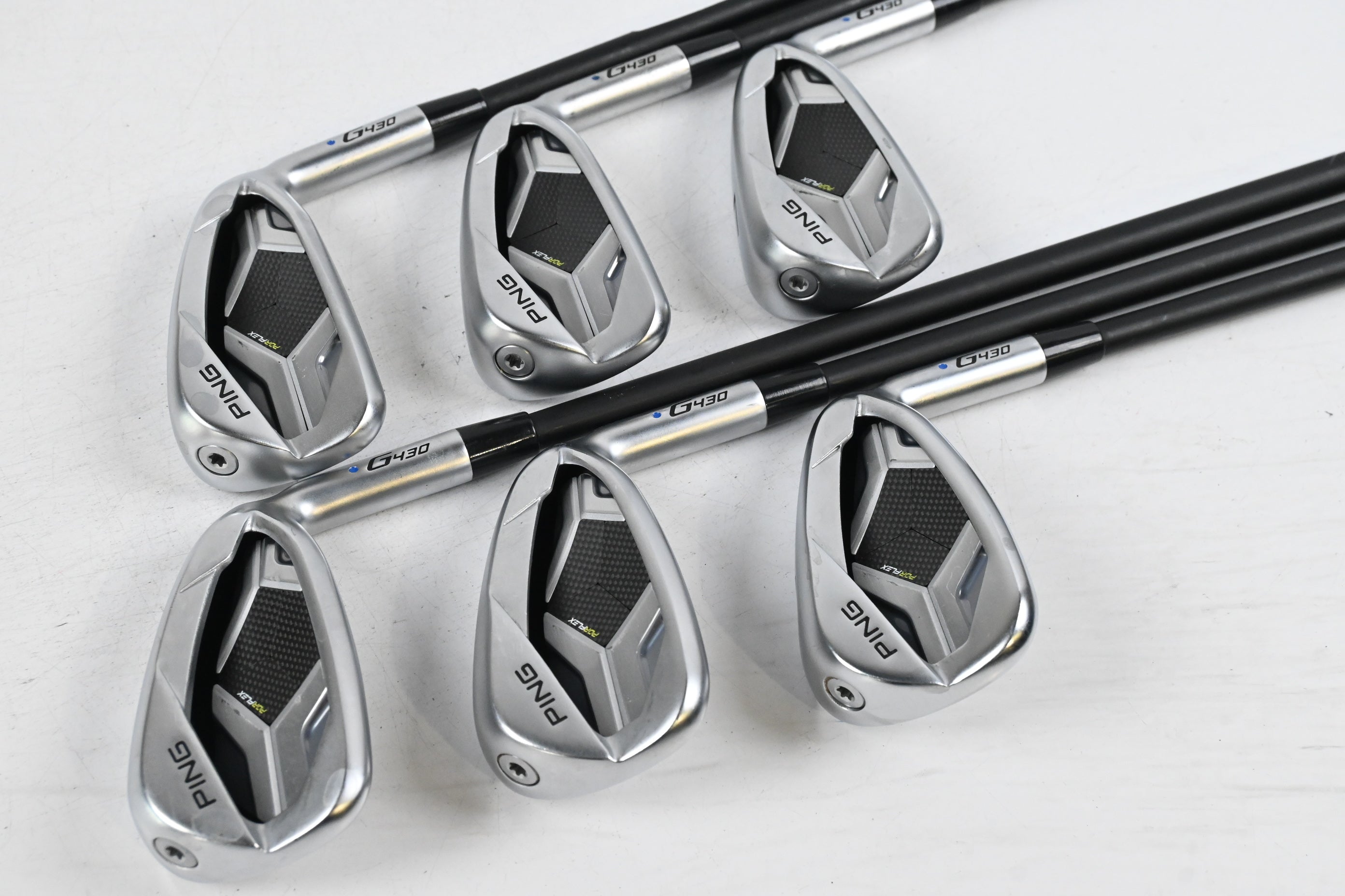 Ping G430 Irons / 5-PW / Blue Dot / Regular Flex Alta CB Shafts