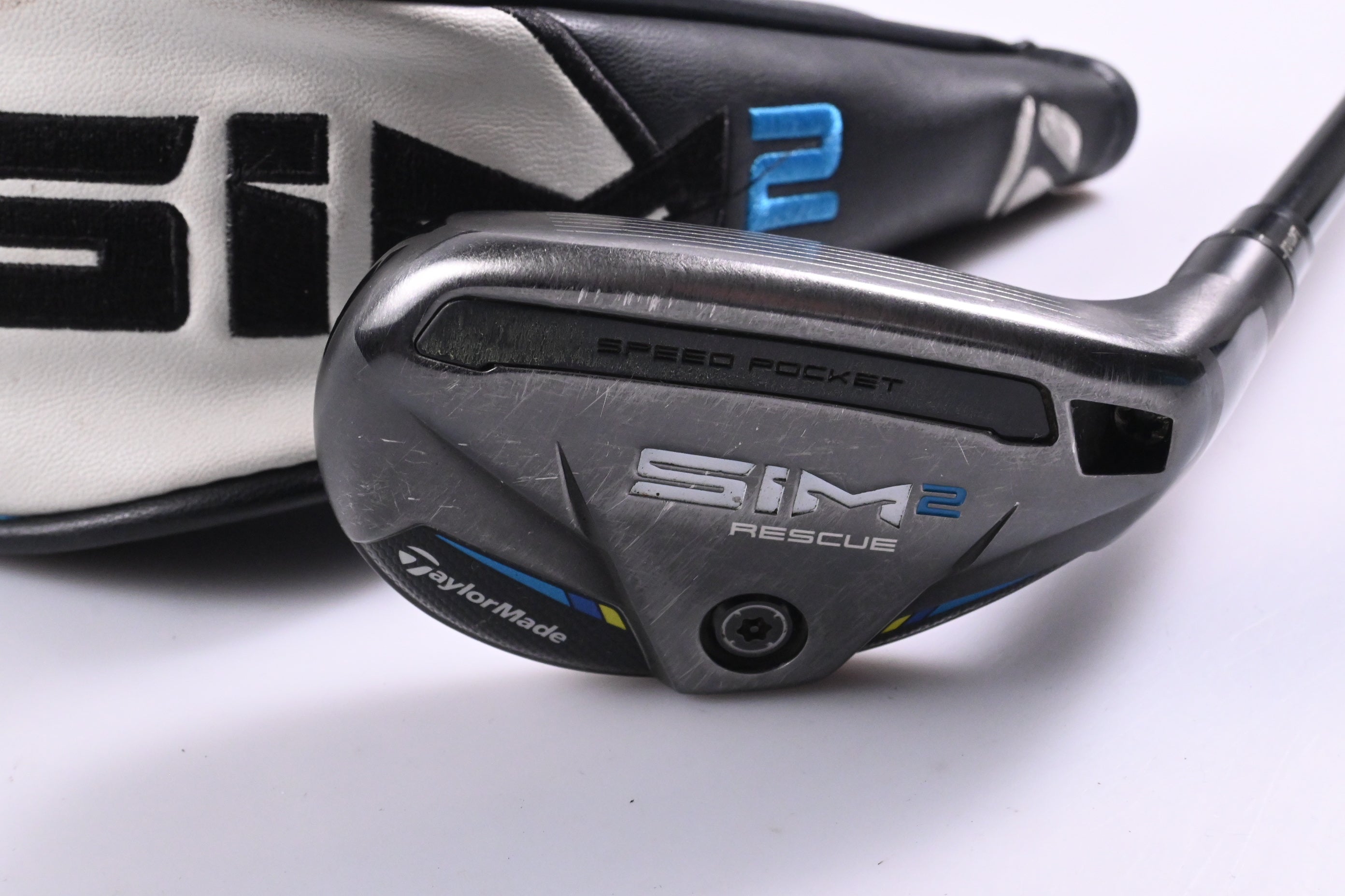 Taylormade SIM2 #4 Hybrid / 22 Degree / Stiff Flex Mitsubishi Tensei AV Blue 80