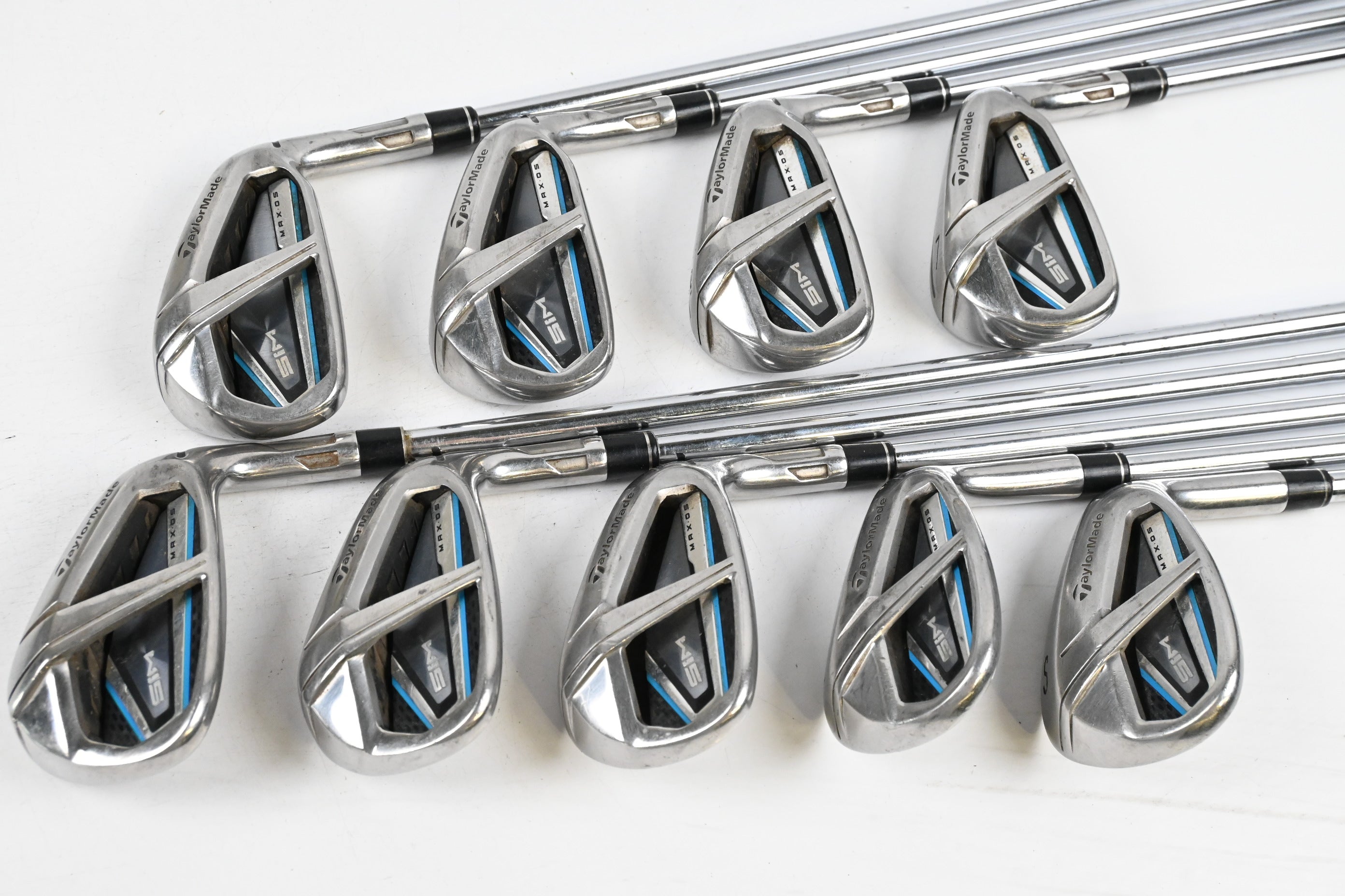Taylormade SIM Max OS Irons / 4-PW+SW+LW / Regular Flex KBS MAX 85 Shafts