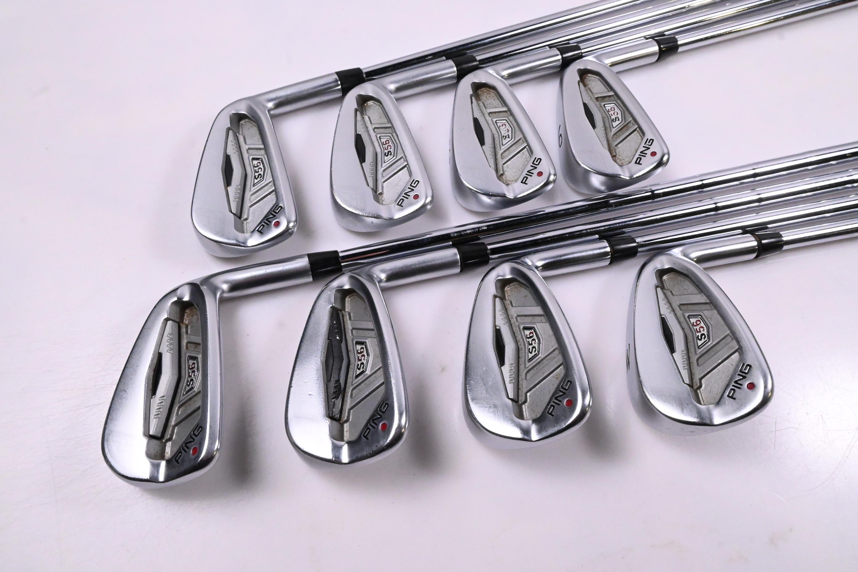 Ping S56 Irons / 3-PW / Maroon Dot / Stiff Flex KBS Tour Shafts