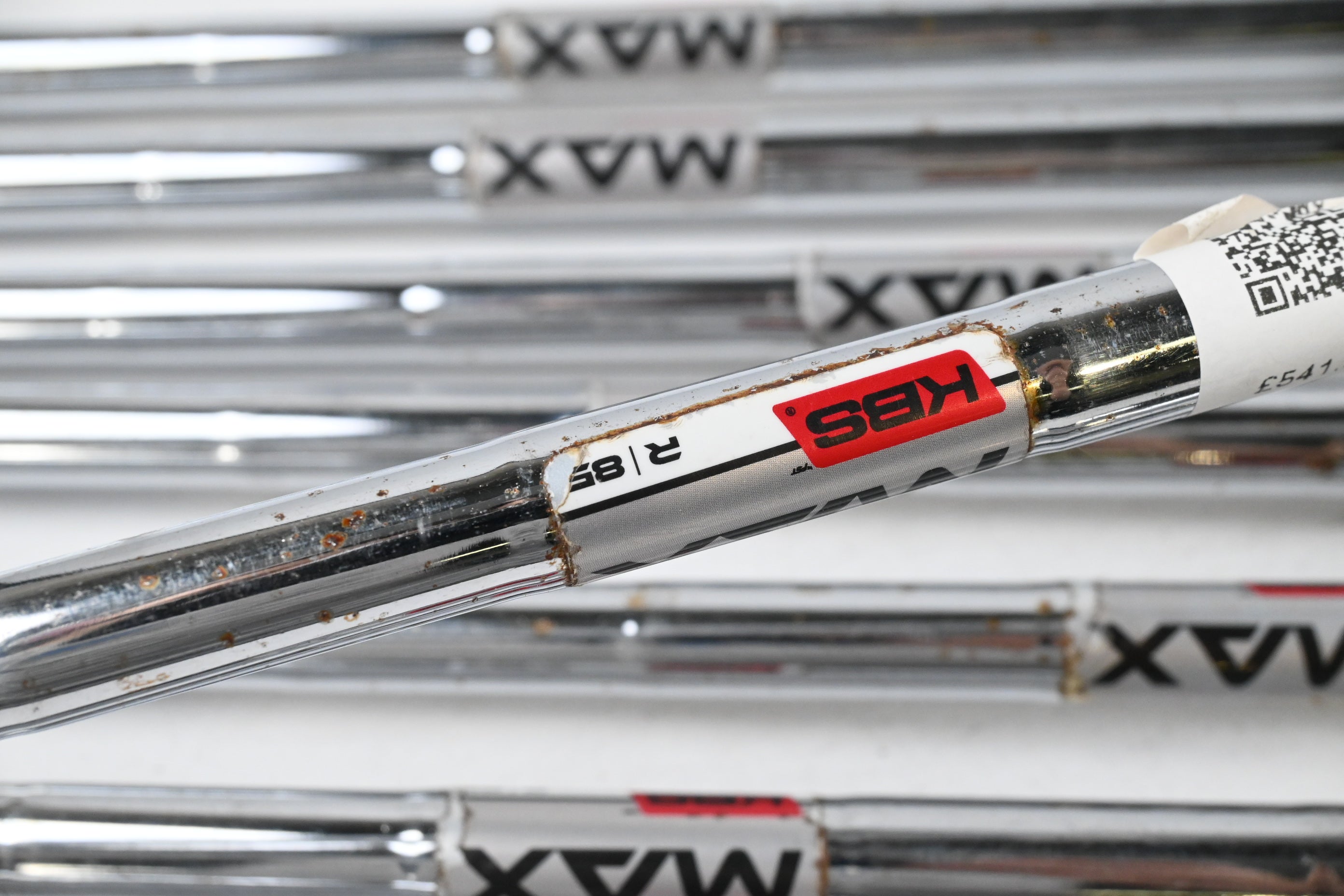 Taylormade SIM Max OS Irons / 4-PW+SW+LW / Regular Flex KBS MAX 85 Shafts