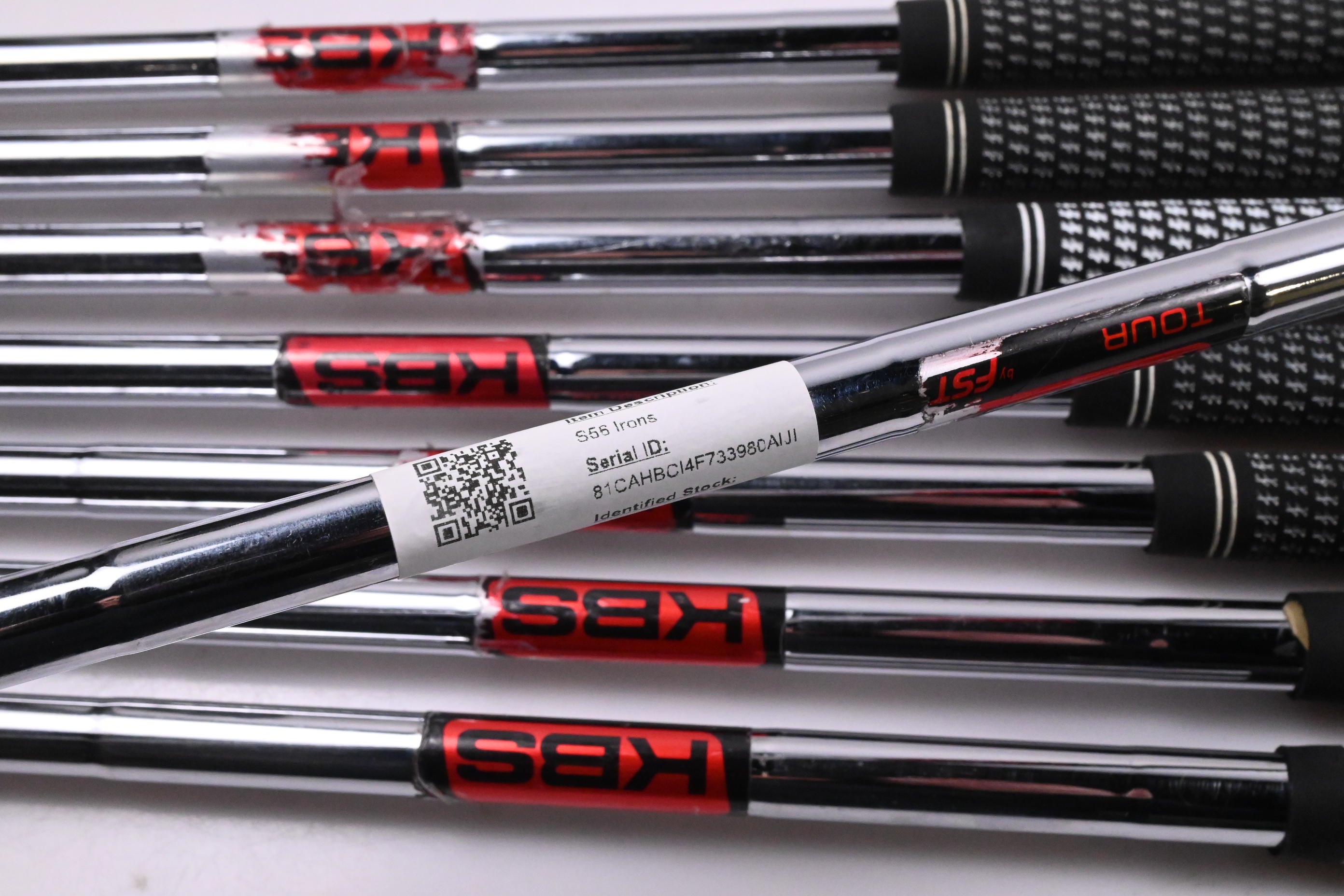 Ping S56 Irons / 3-PW / Maroon Dot / Stiff Flex KBS Tour Shafts
