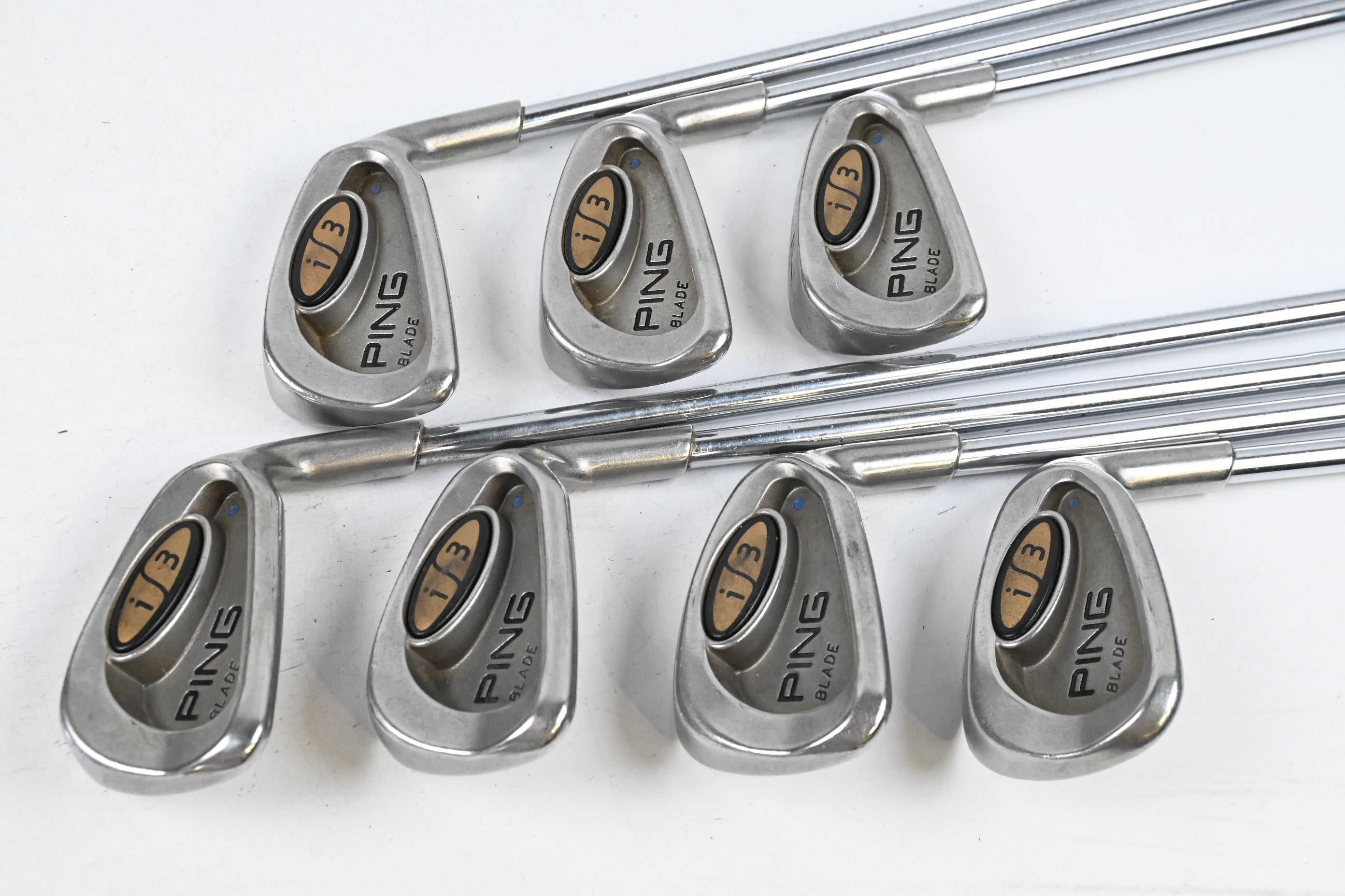 Ping i3 Irons / 5-PW+SW / Blue Dot / Stiff Flex Cushin JZ Shafts