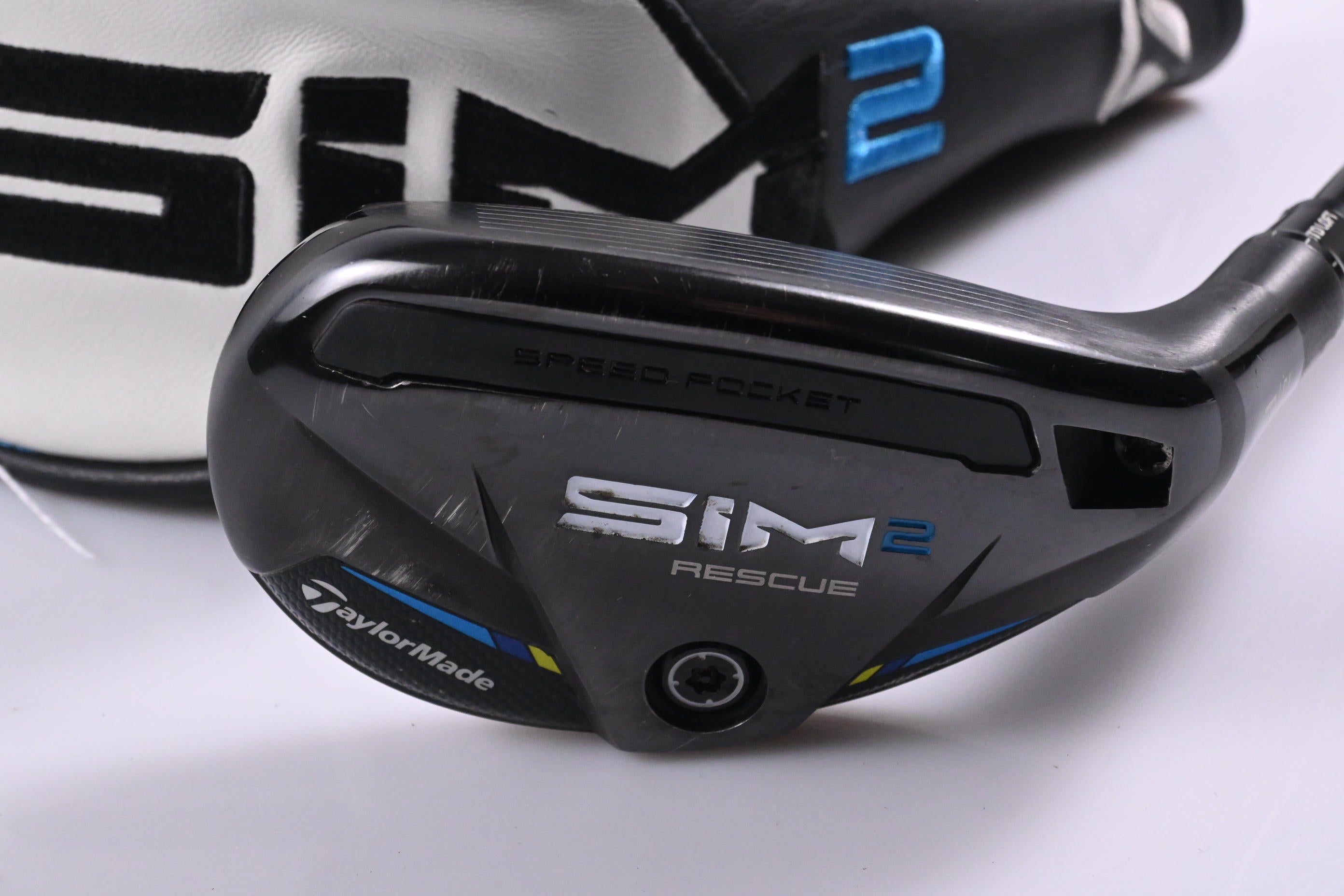 Taylormade SIM2 #4 Hybrid / 22 Degree / Stiff Flex Tensei AV Blue 80 Shaft