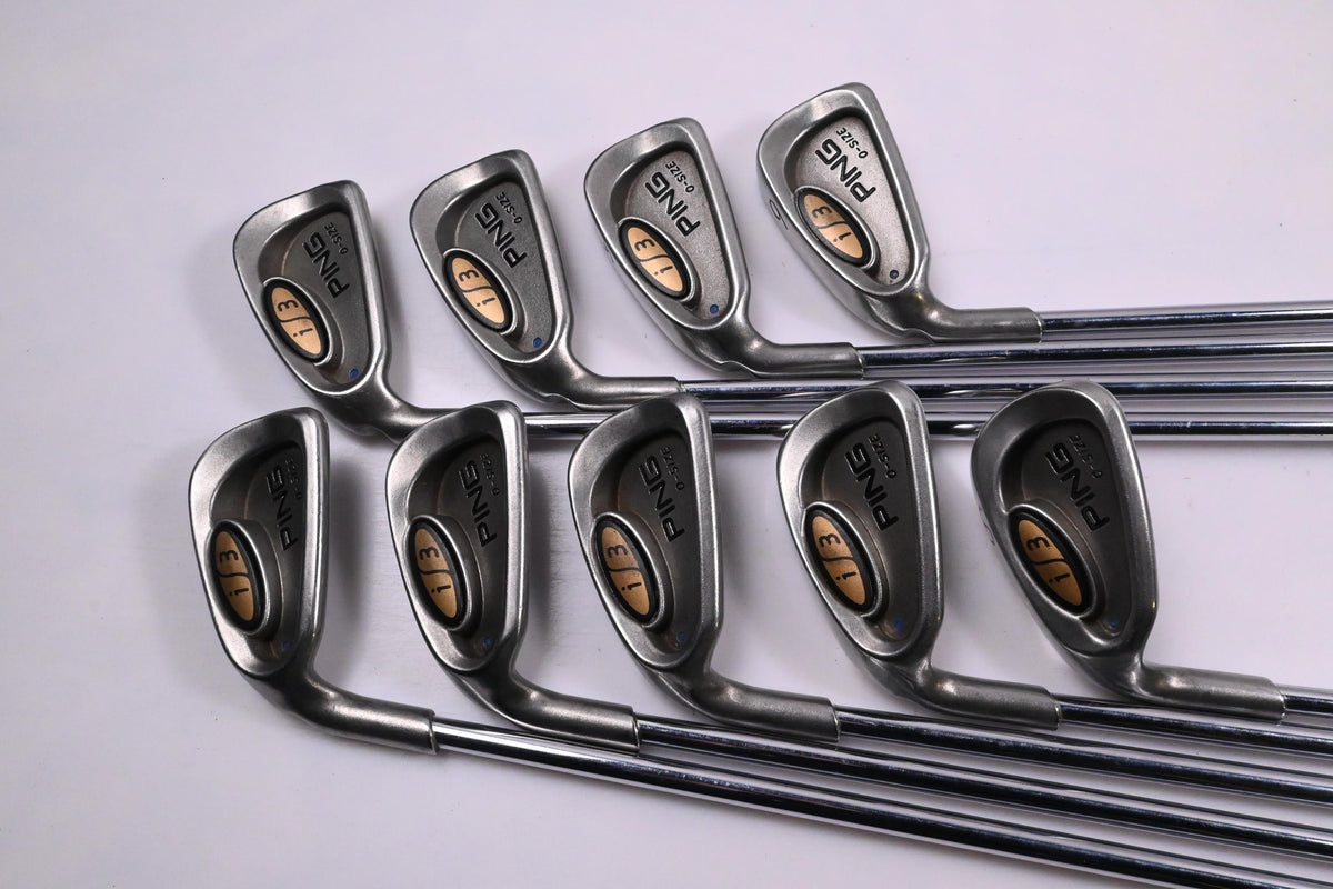 Left Hand Ping i3 O-Size Irons / 3-PW+SW / Blue Dot / Regular Flex Ping JZ