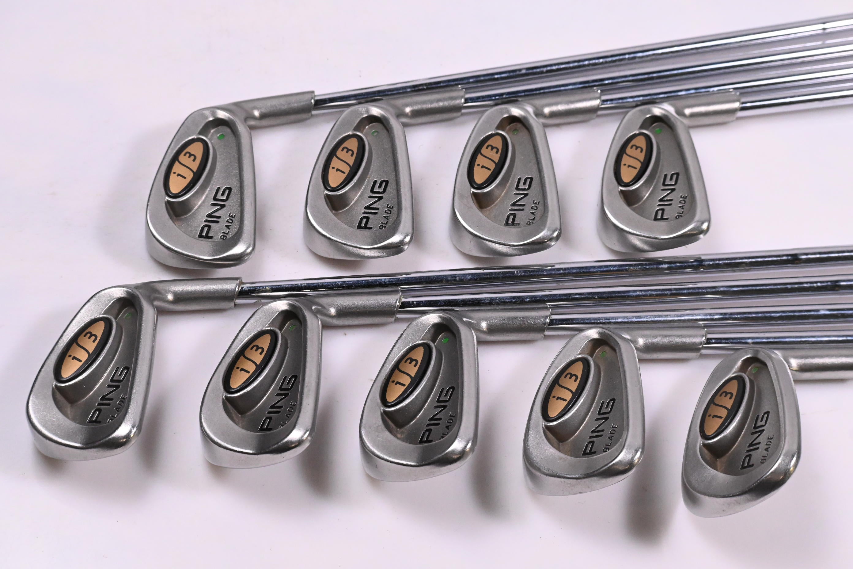 Ping i3 Irons / 3-PW+SW / Green Dot / Stiff Flex Ping JZ Shafts
